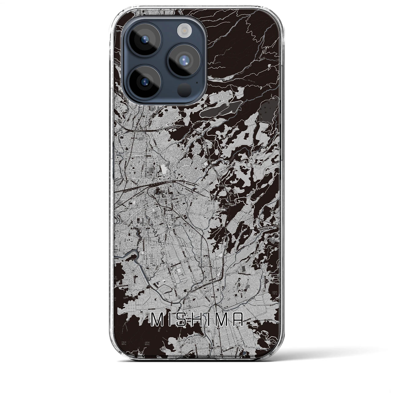 【三島(静岡県)】地図柄iPhoneケース(クリアタイプ)