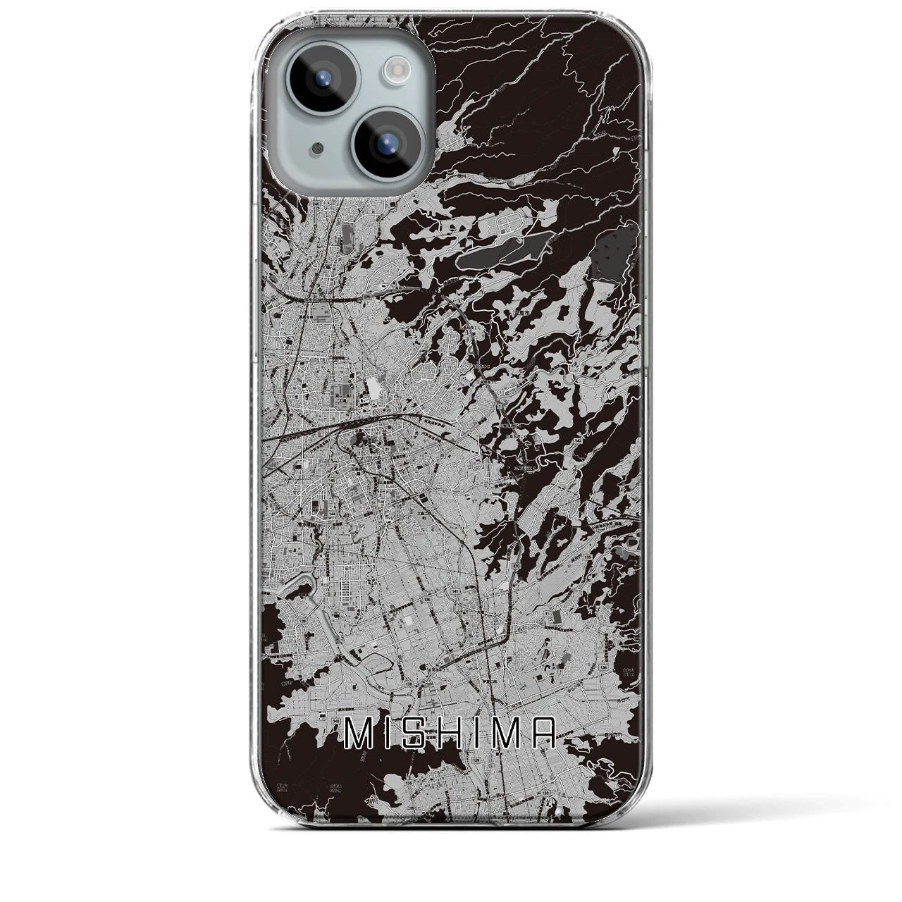 【三島(静岡県)】地図柄iPhoneケース(クリアタイプ)