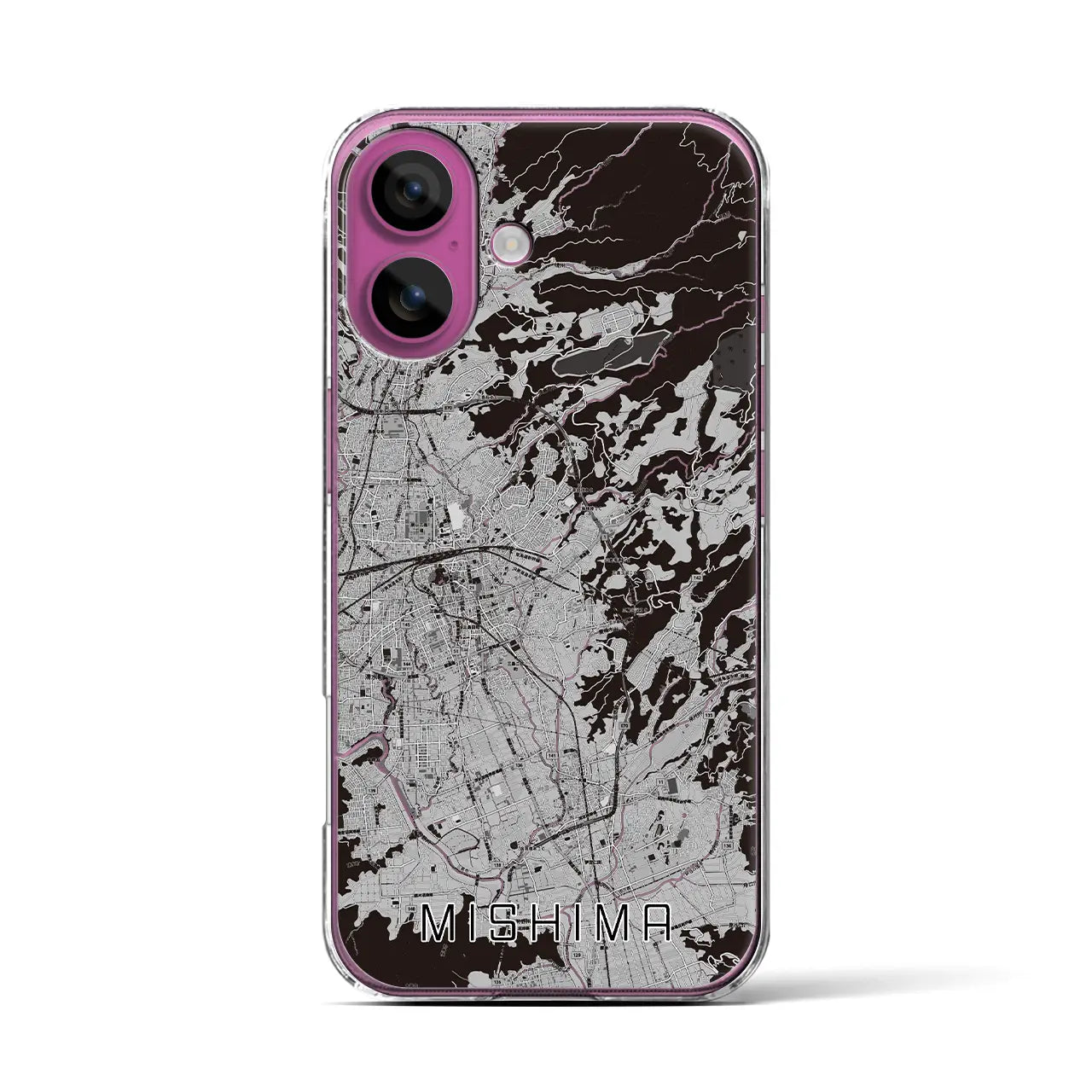 【三島(静岡県)】地図柄iPhoneケース(クリアタイプ)