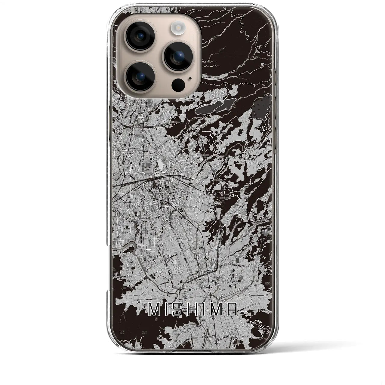 【三島(静岡県)】地図柄iPhoneケース(クリアタイプ)