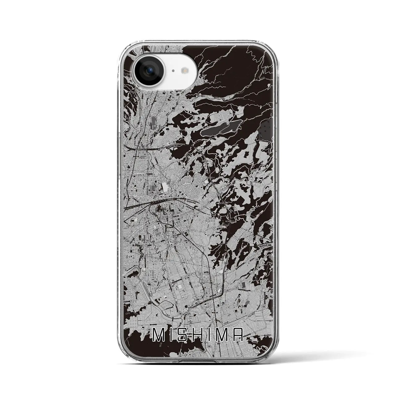 【三島(静岡県)】地図柄iPhoneケース(クリアタイプ)