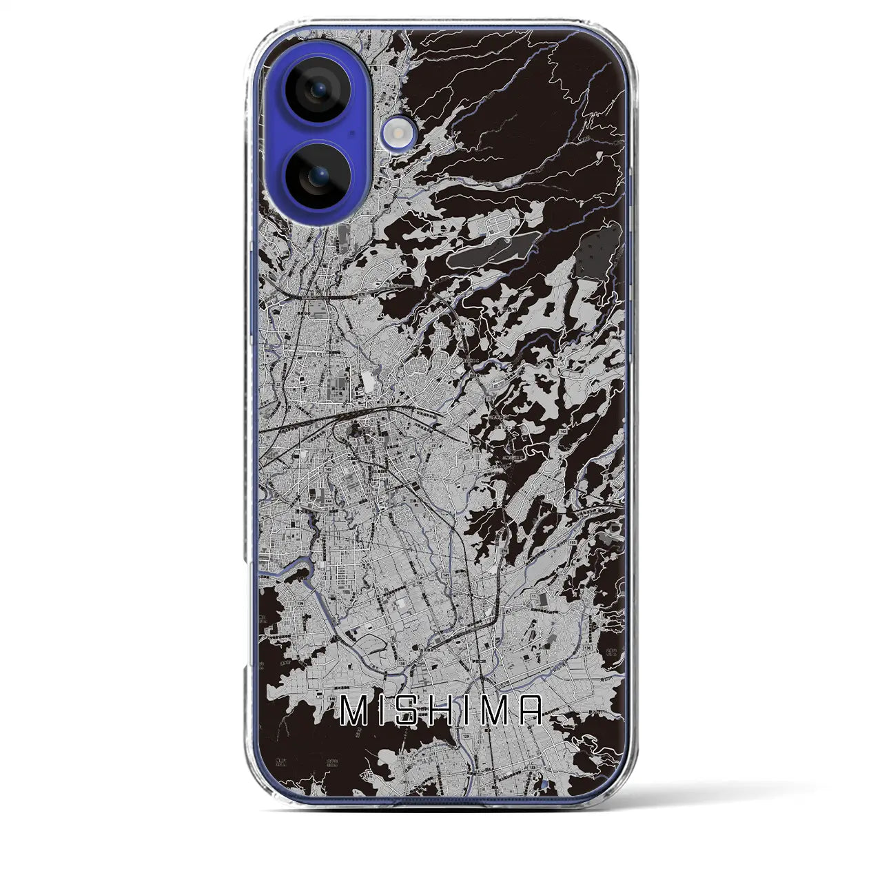 【三島(静岡県)】地図柄iPhoneケース(クリアタイプ)