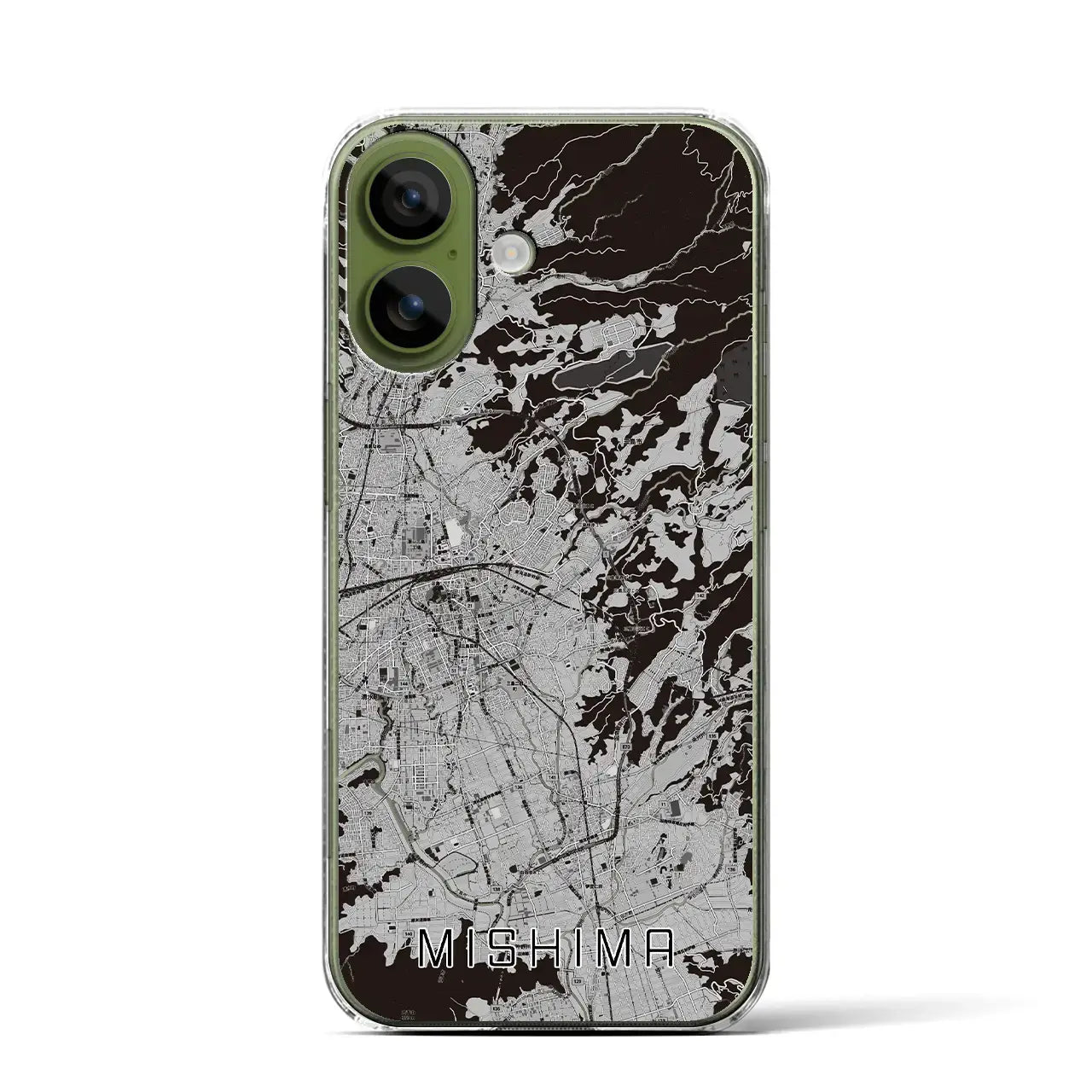 【三島(静岡県)】地図柄iPhoneケース(クリアタイプ)