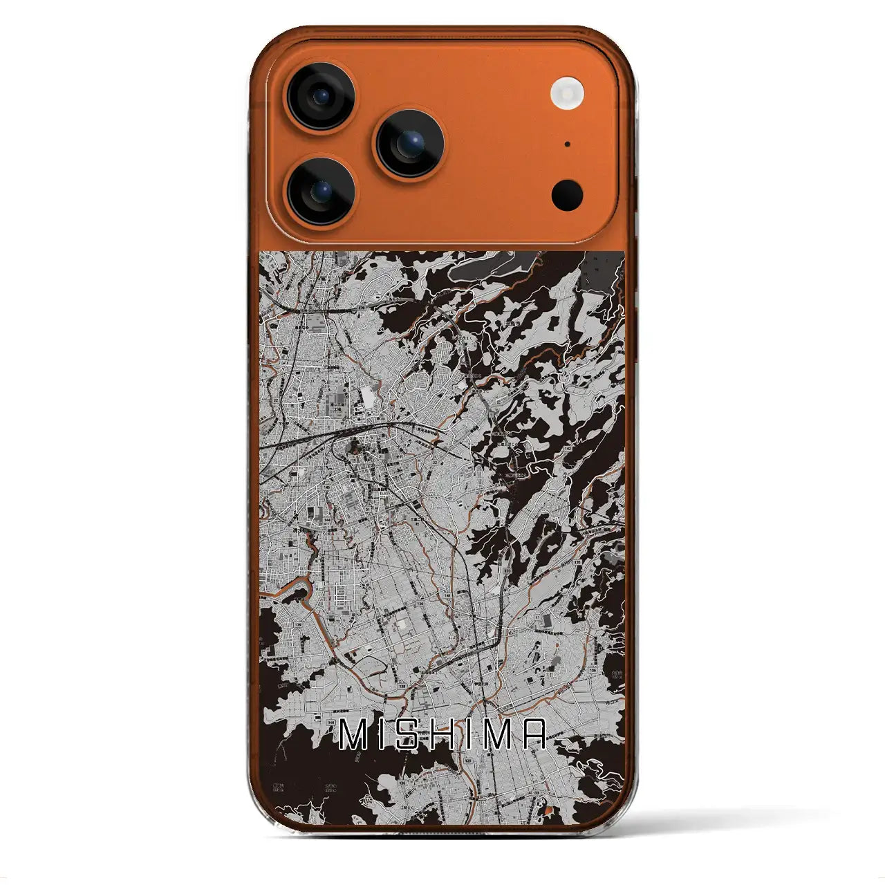 【三島(静岡県)】地図柄iPhoneケース(クリアタイプ)