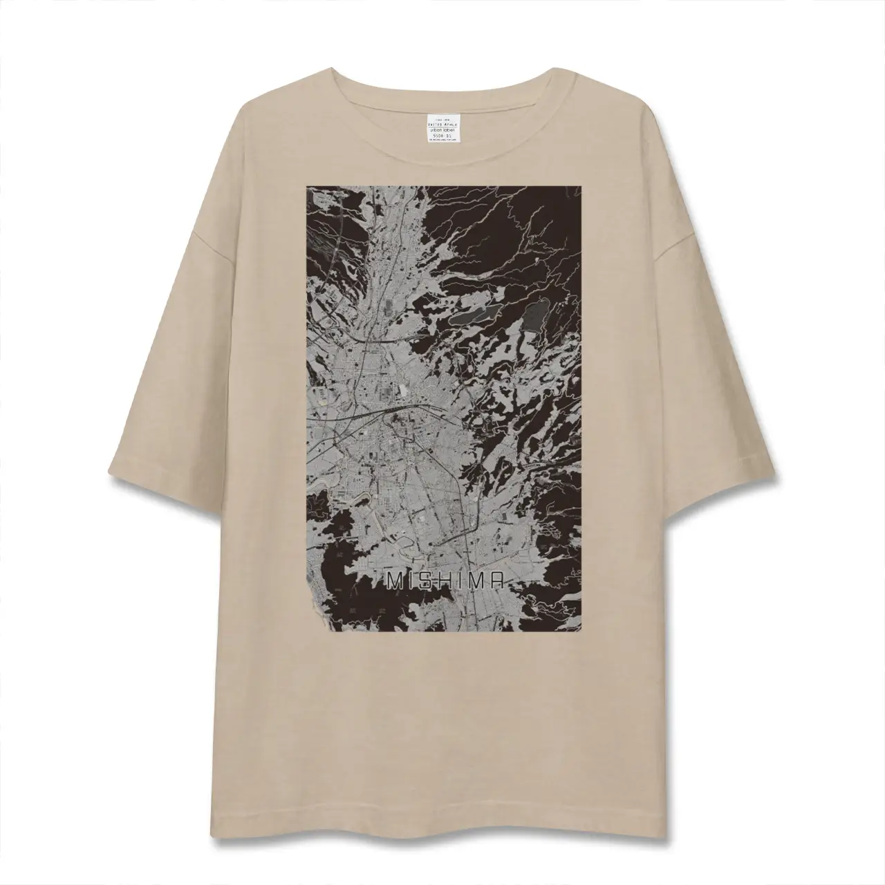 【三島(静岡県)】地図柄ビッグシルエットTシャツ