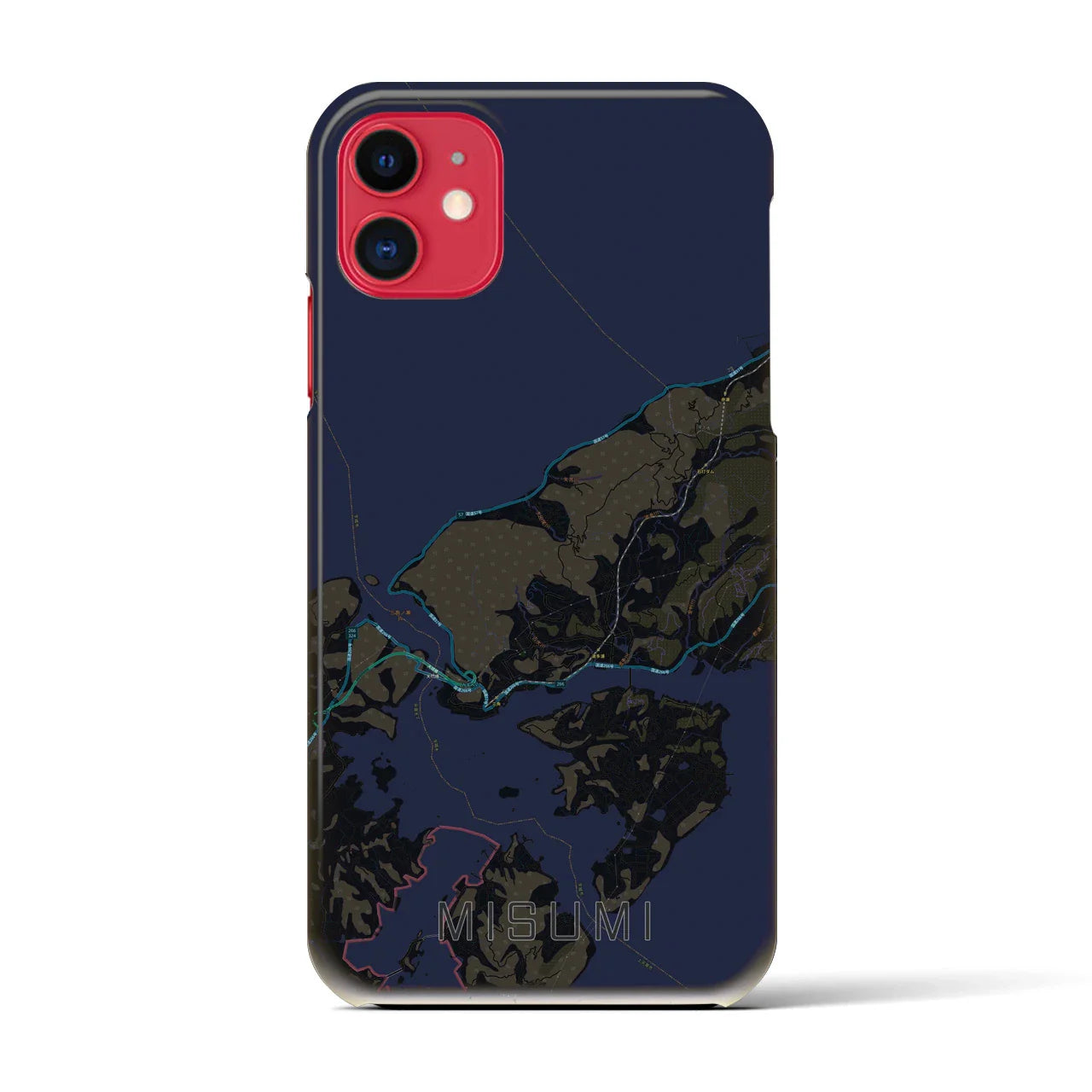 【三角(熊本県)】地図柄iPhoneケース(バックカバータイプ)