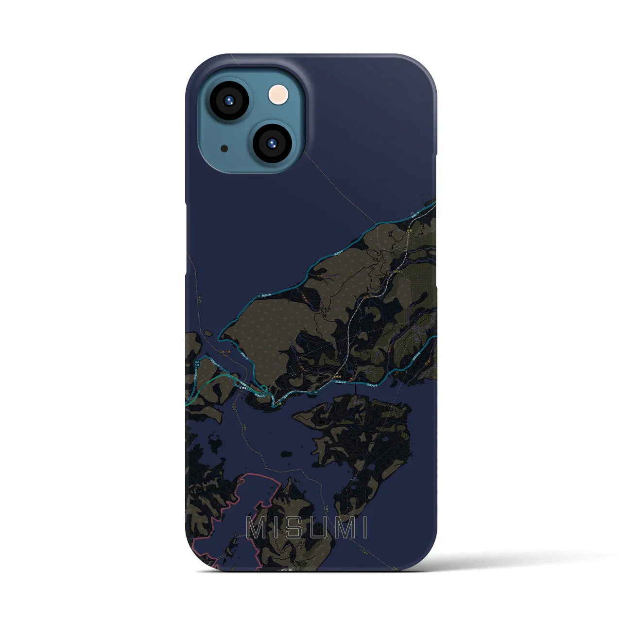 【三角(熊本県)】地図柄iPhoneケース(バックカバータイプ)