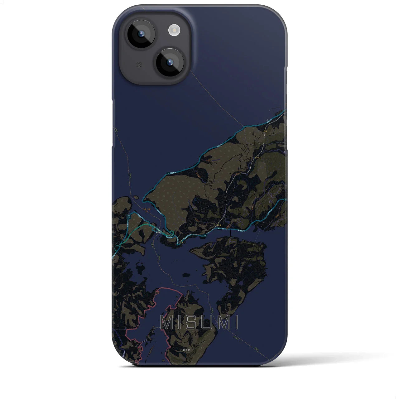 【三角(熊本県)】地図柄iPhoneケース(バックカバータイプ)