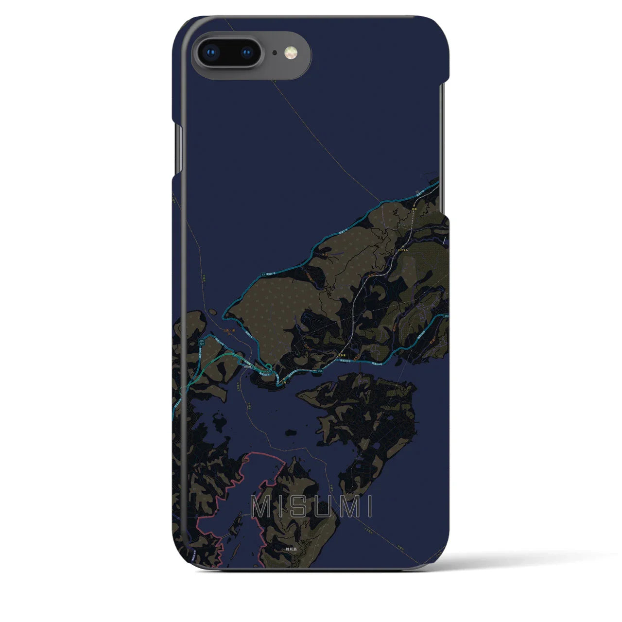 【三角(熊本県)】地図柄iPhoneケース(バックカバータイプ)