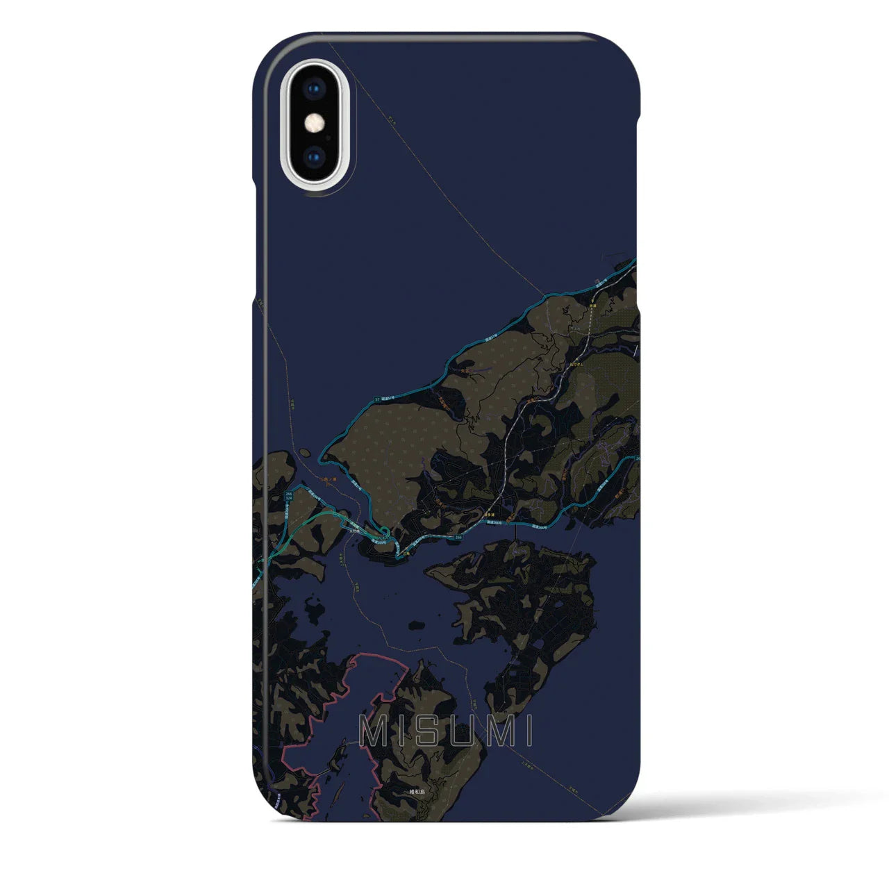 【三角(熊本県)】地図柄iPhoneケース(バックカバータイプ)