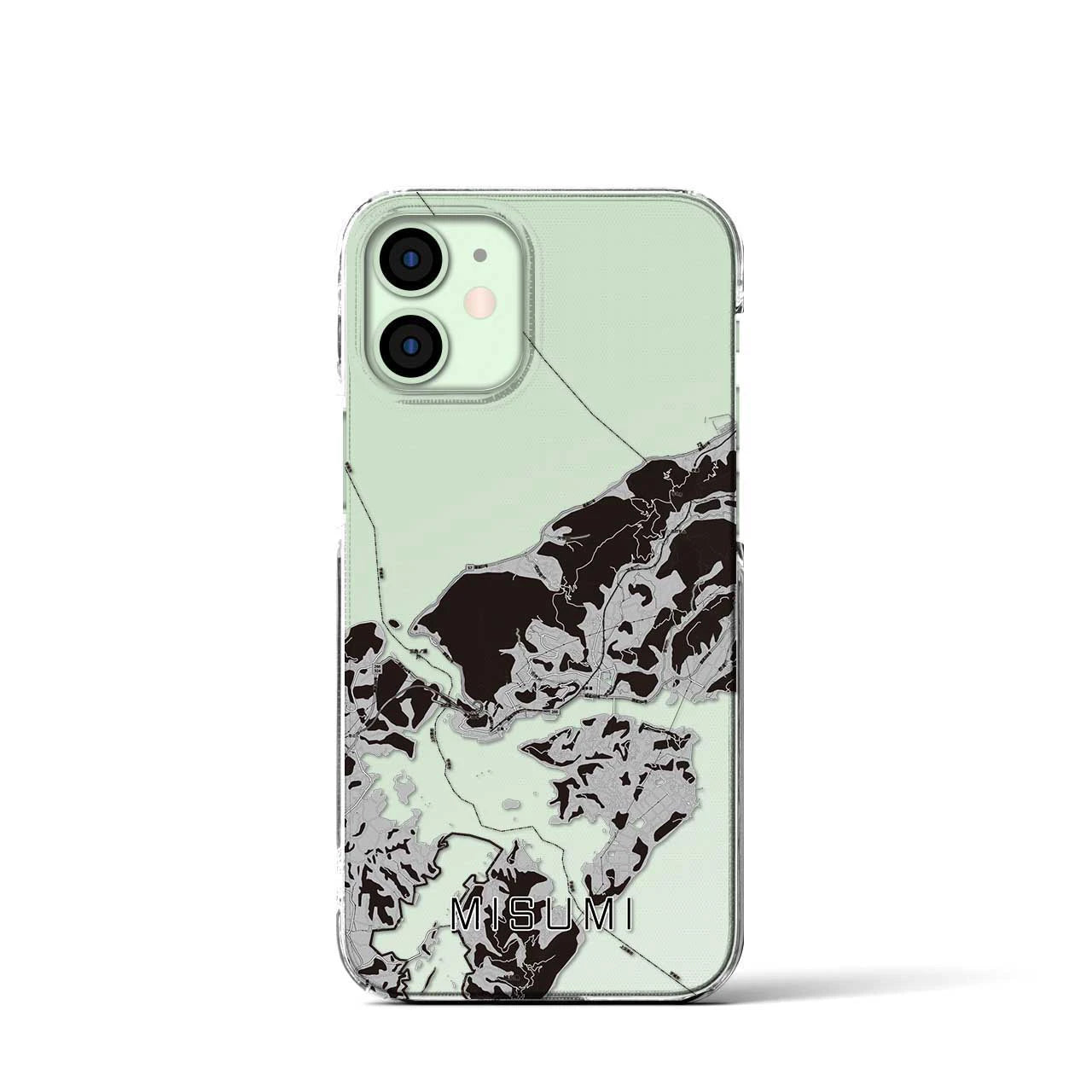 【三角(熊本県)】地図柄iPhoneケース(クリアタイプ)