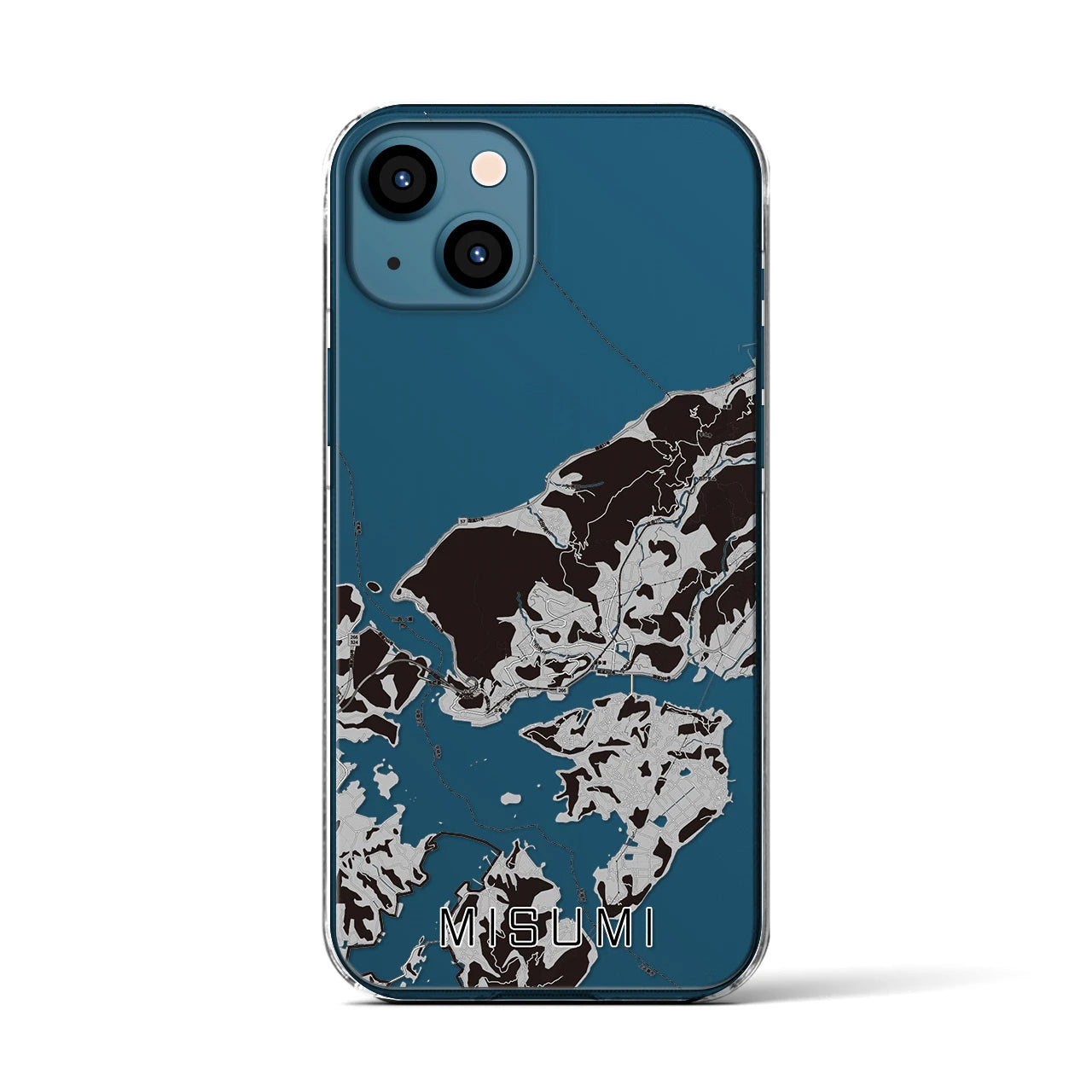 【三角(熊本県)】地図柄iPhoneケース(クリアタイプ)