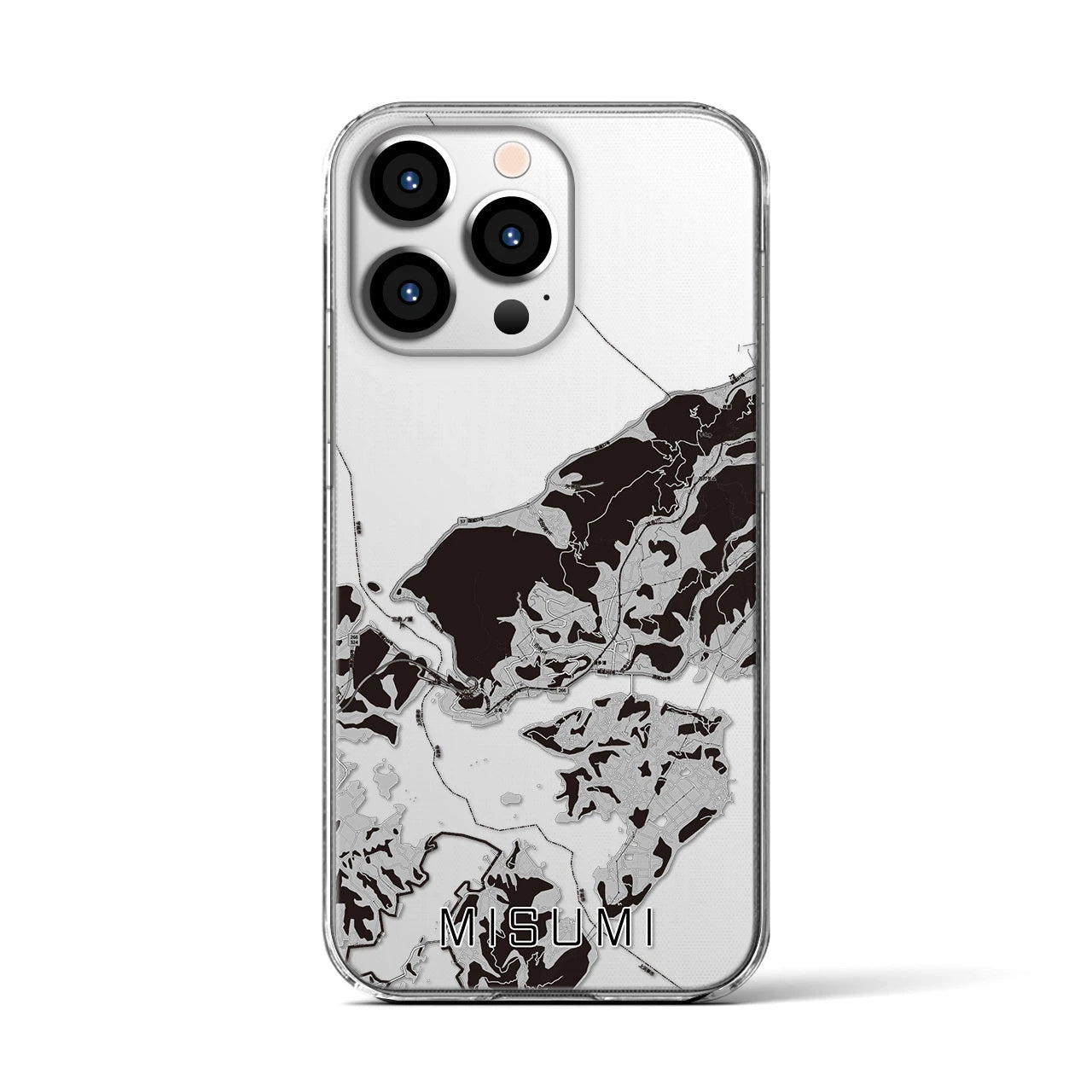 【三角(熊本県)】地図柄iPhoneケース(クリアタイプ)