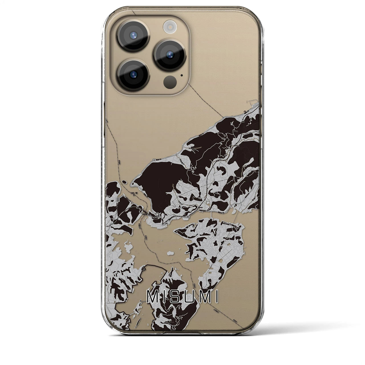 【三角(熊本県)】地図柄iPhoneケース(クリアタイプ)