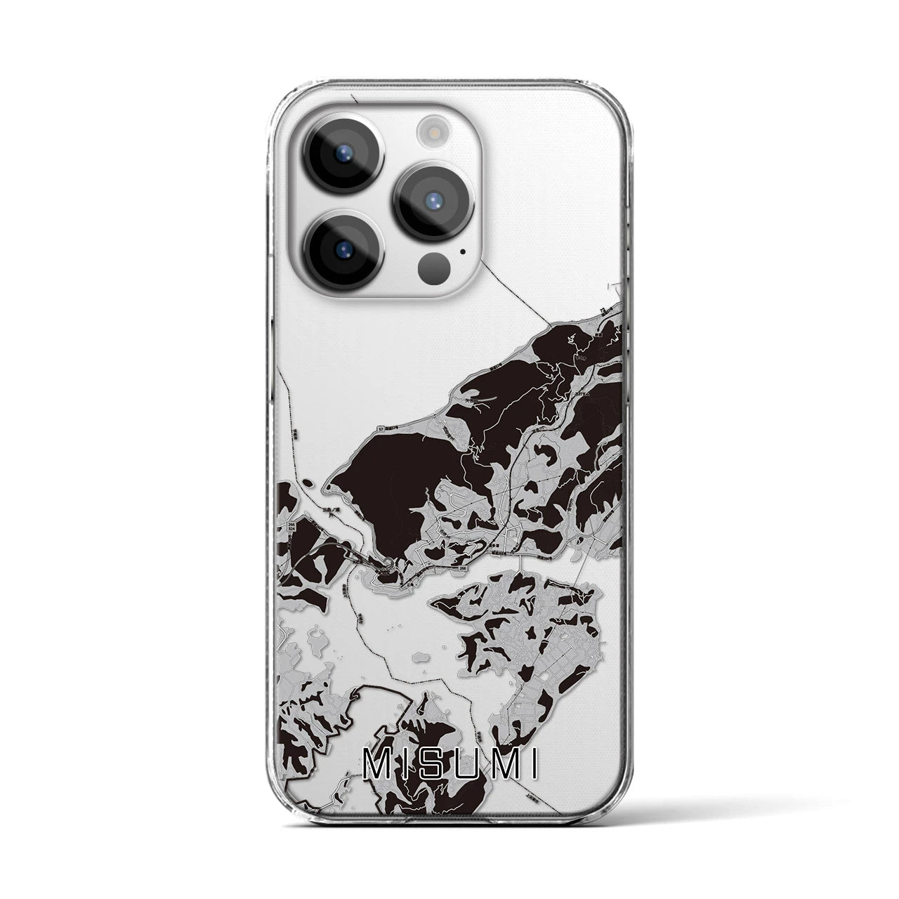 【三角(熊本県)】地図柄iPhoneケース(クリアタイプ)