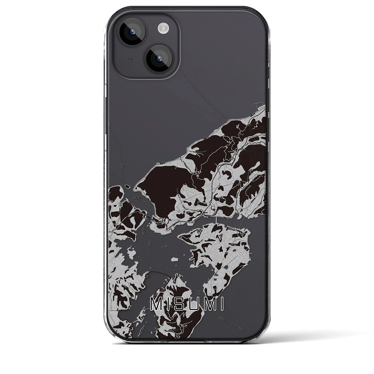 【三角(熊本県)】地図柄iPhoneケース(クリアタイプ)