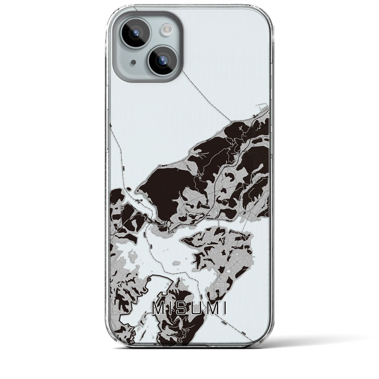 【三角(熊本県)】地図柄iPhoneケース(クリアタイプ)