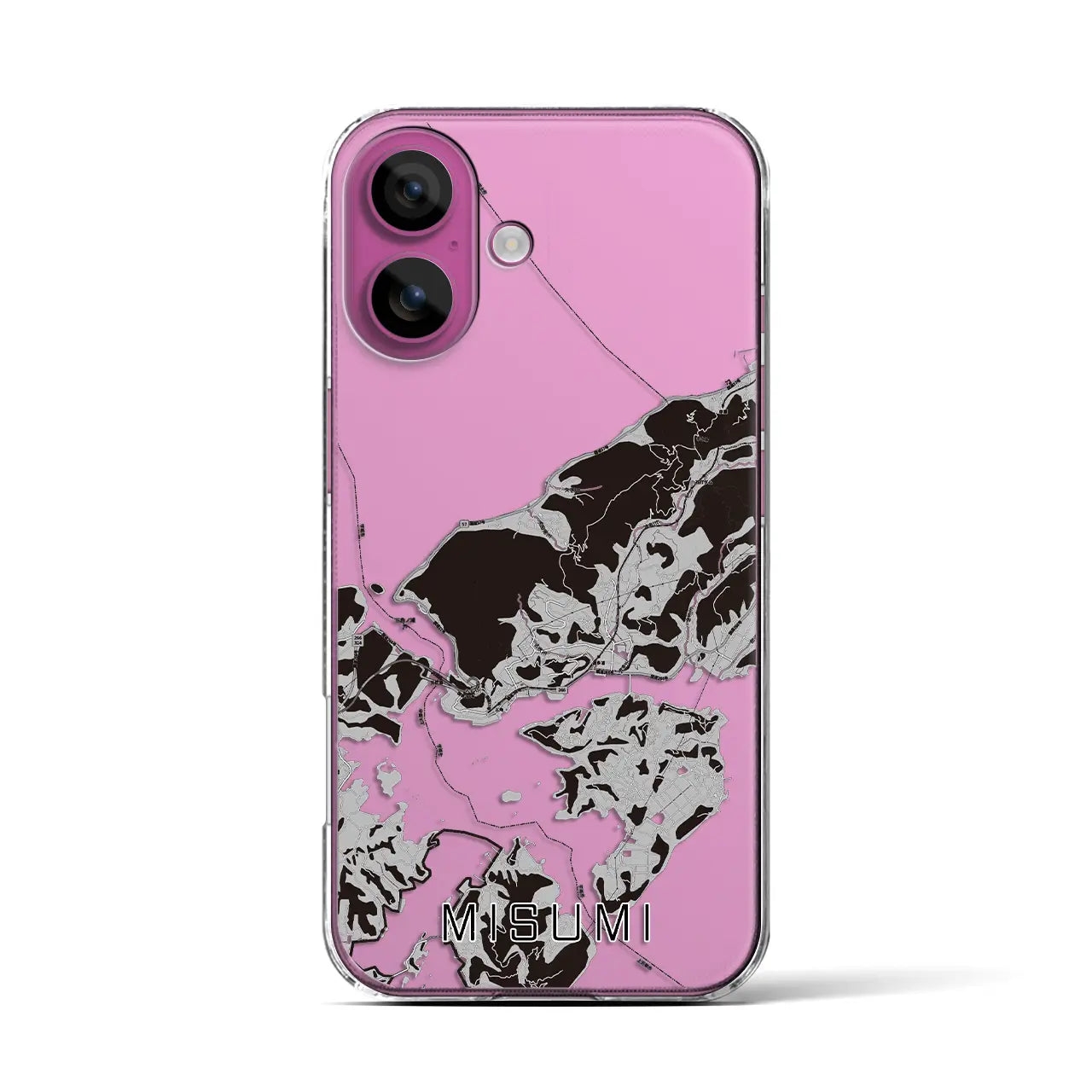 【三角(熊本県)】地図柄iPhoneケース(クリアタイプ)