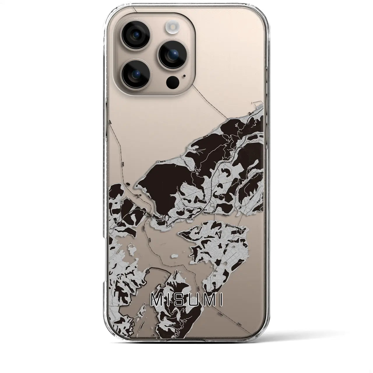 【三角(熊本県)】地図柄iPhoneケース(クリアタイプ)