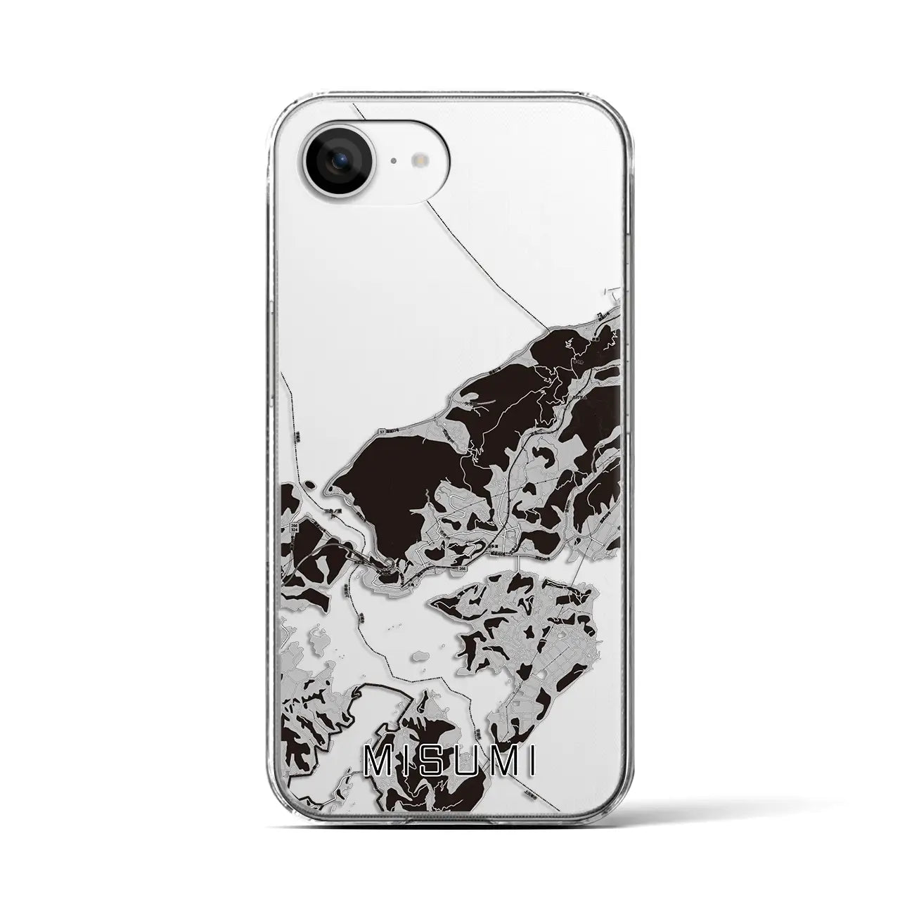 【三角(熊本県)】地図柄iPhoneケース(クリアタイプ)