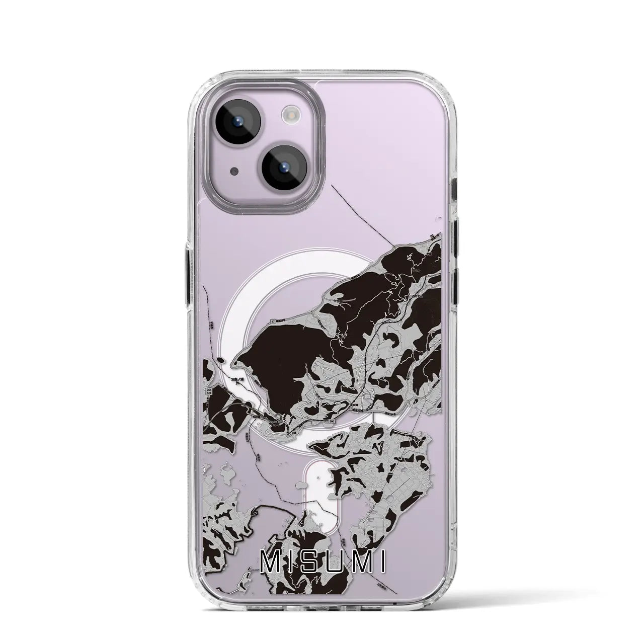 【三角(熊本県)】地図柄iPhoneケース(MagSafeタイプ)