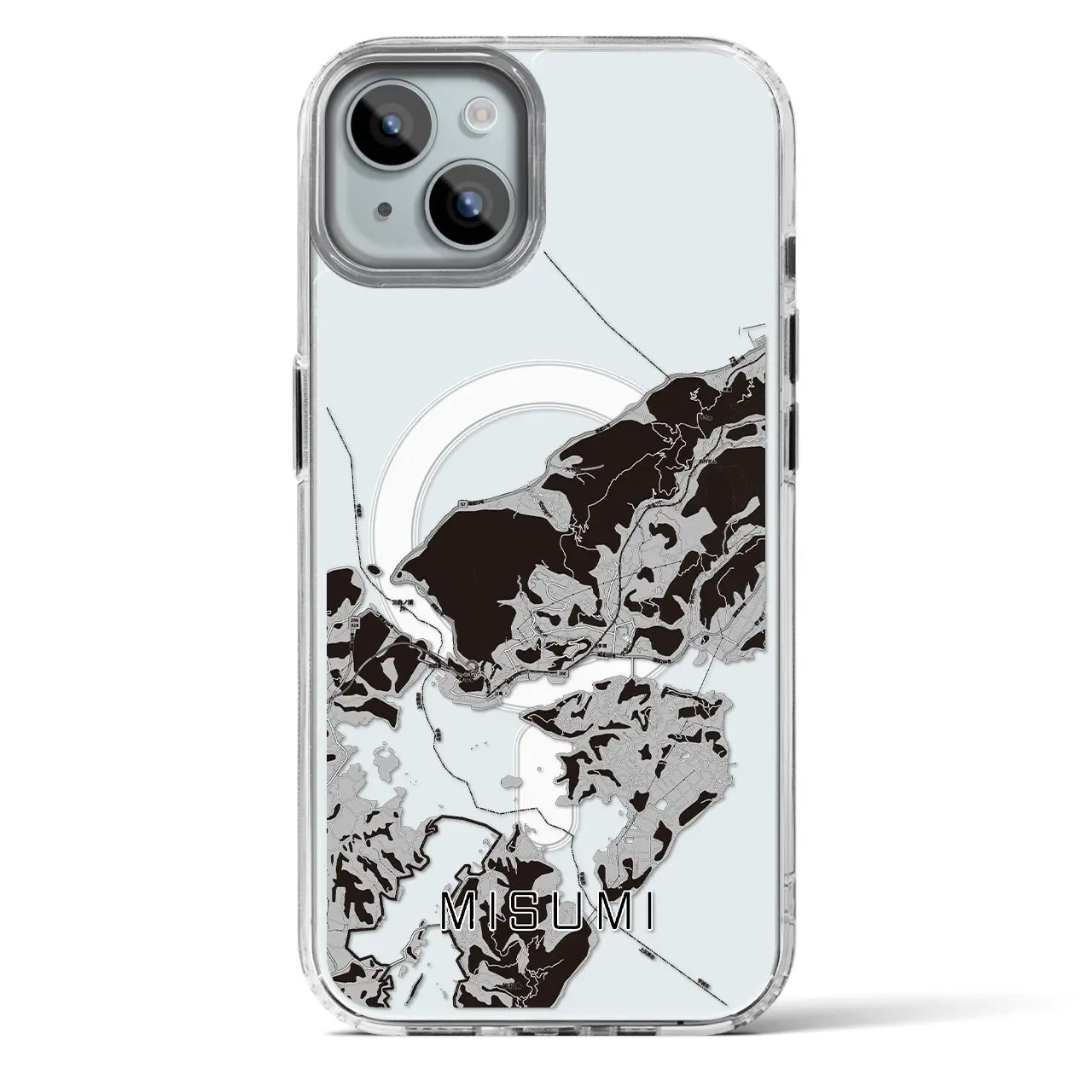 【三角(熊本県)】地図柄iPhoneケース(MagSafeタイプ)