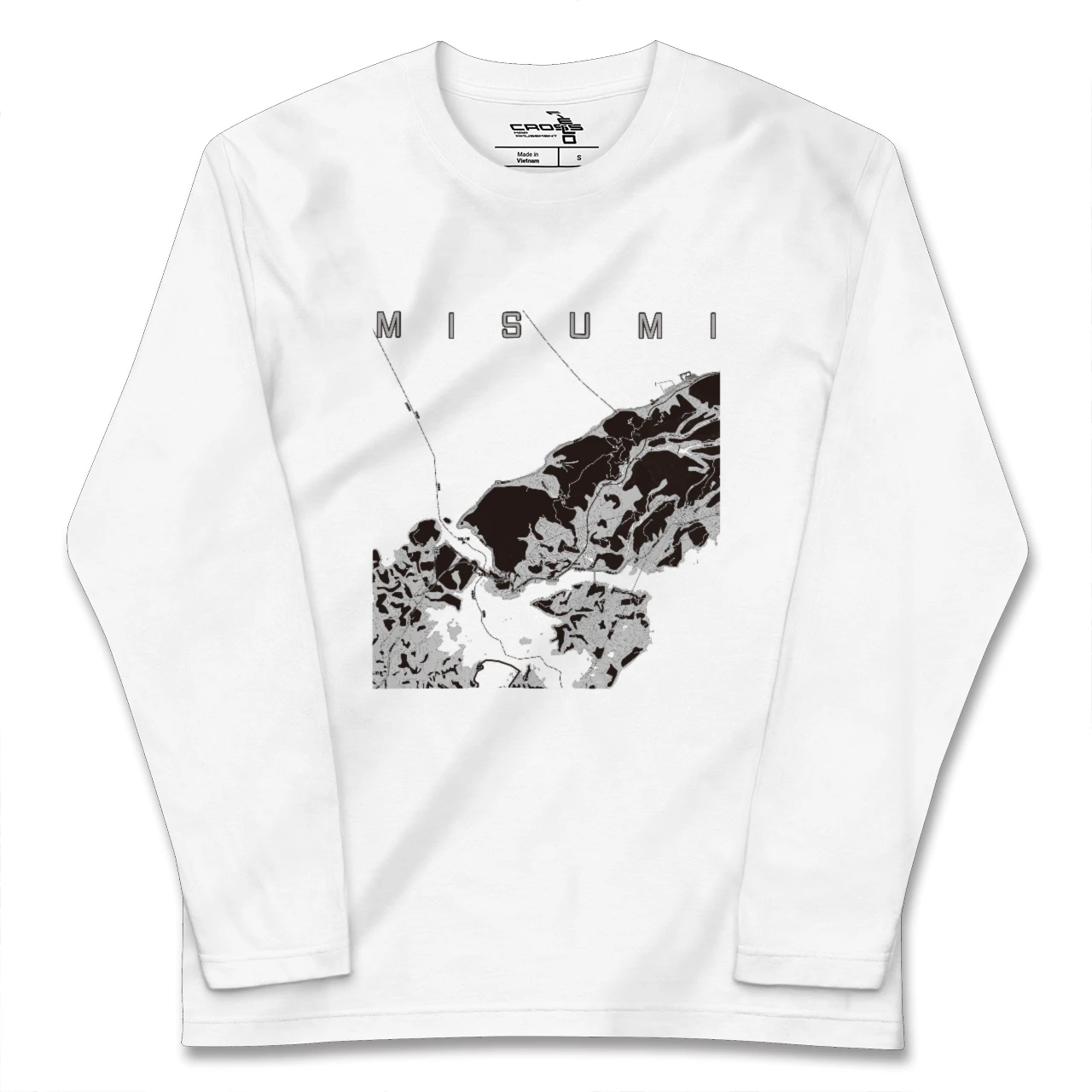 【三角(熊本県)】地図柄ロングスリーブTシャツ