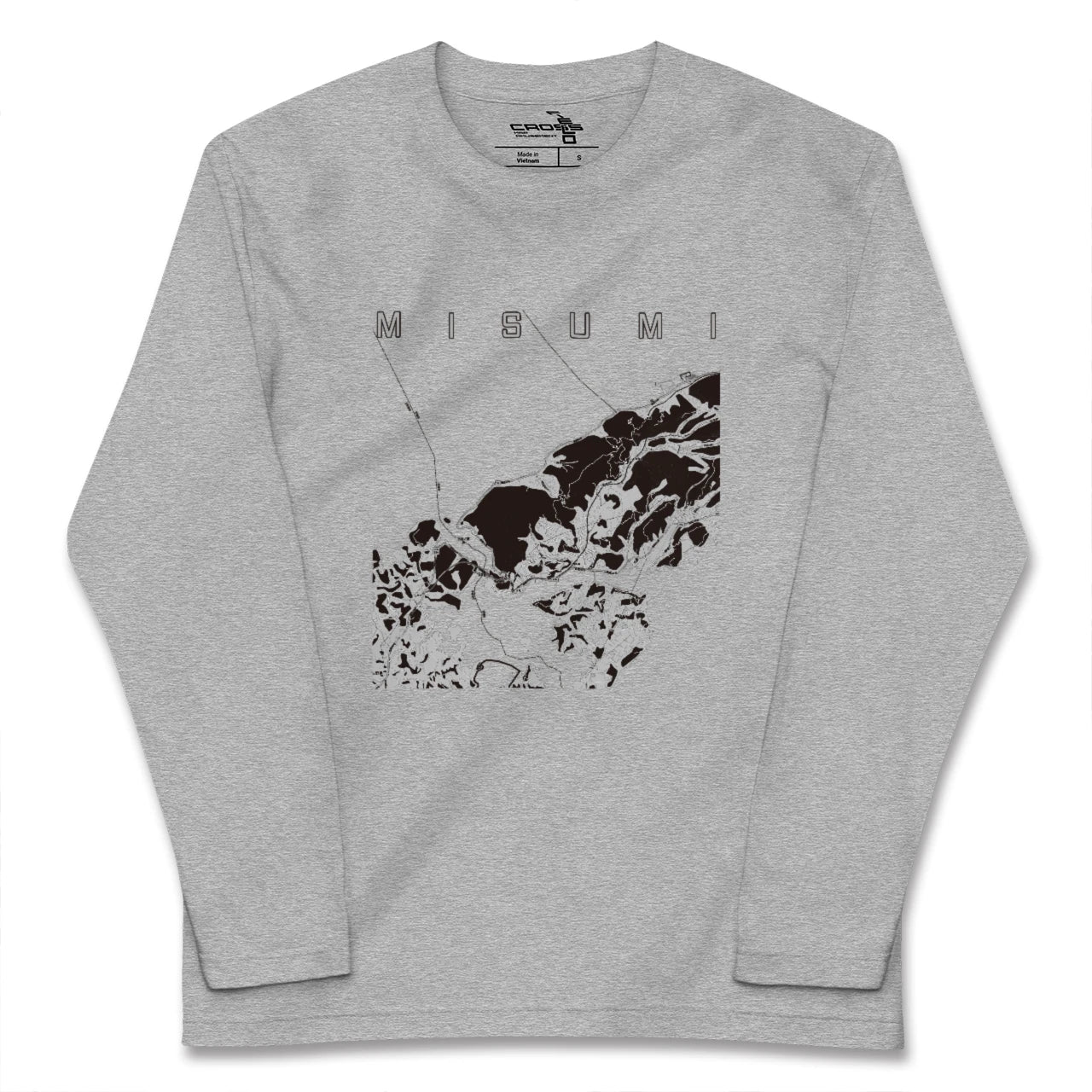 【三角(熊本県)】地図柄ロングスリーブTシャツ