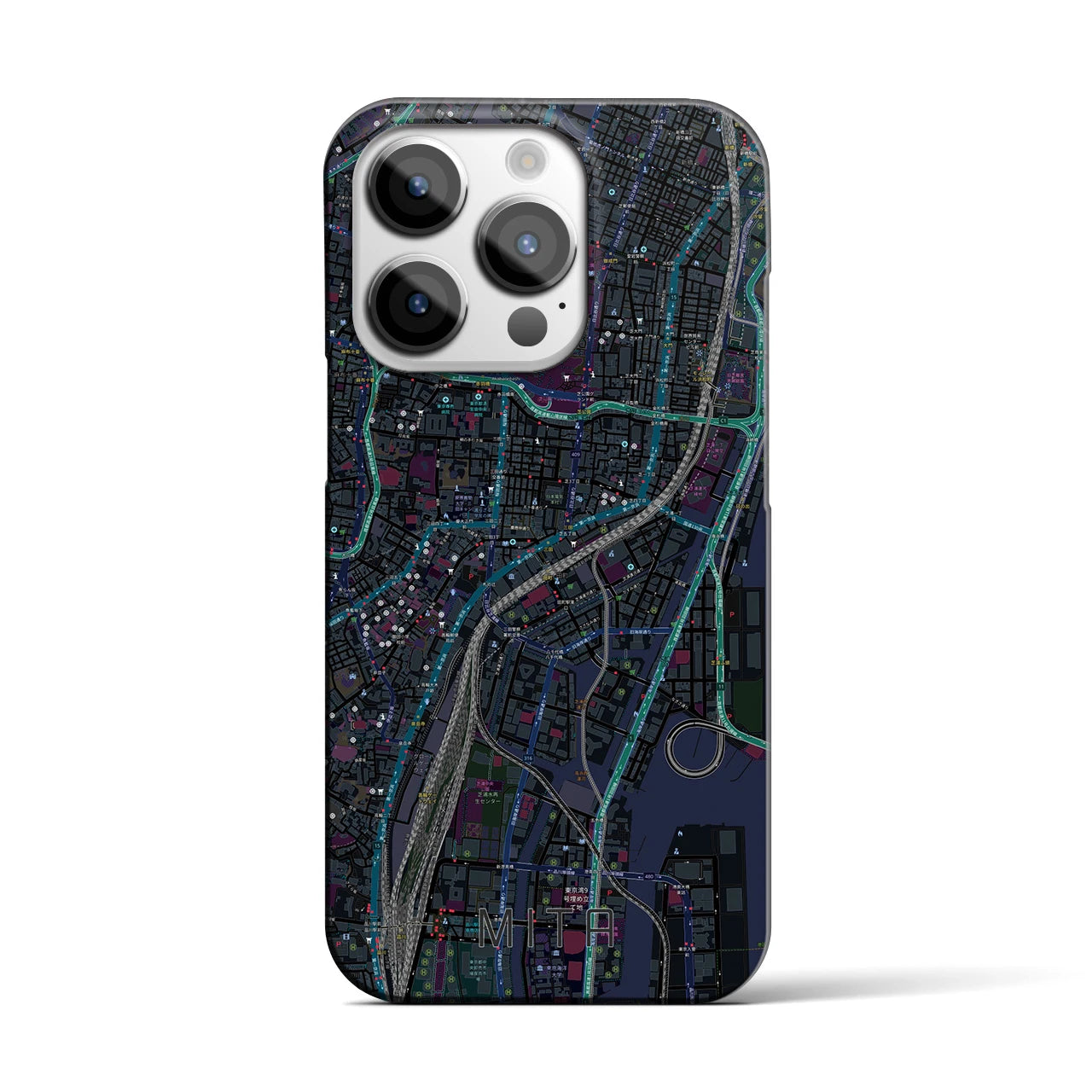 【三田(東京都)】地図柄iPhoneケース(バックカバータイプ)