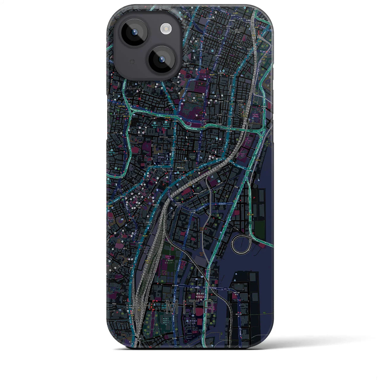 【三田(東京都)】地図柄iPhoneケース(バックカバータイプ)