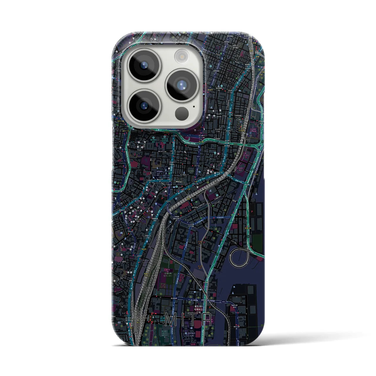 【三田(東京都)】地図柄iPhoneケース(バックカバータイプ)