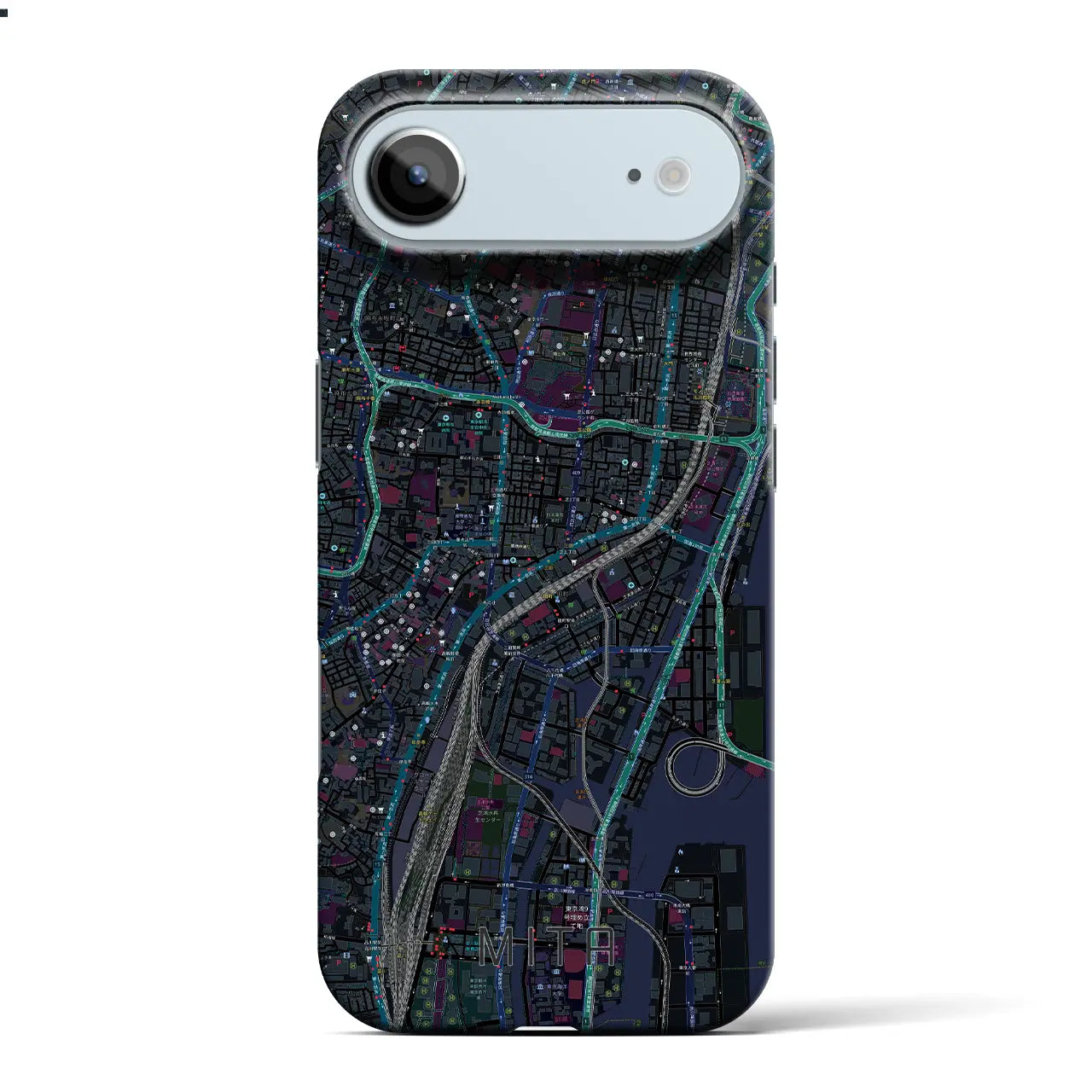 【三田(東京都)】地図柄iPhoneケース(バックカバータイプ)