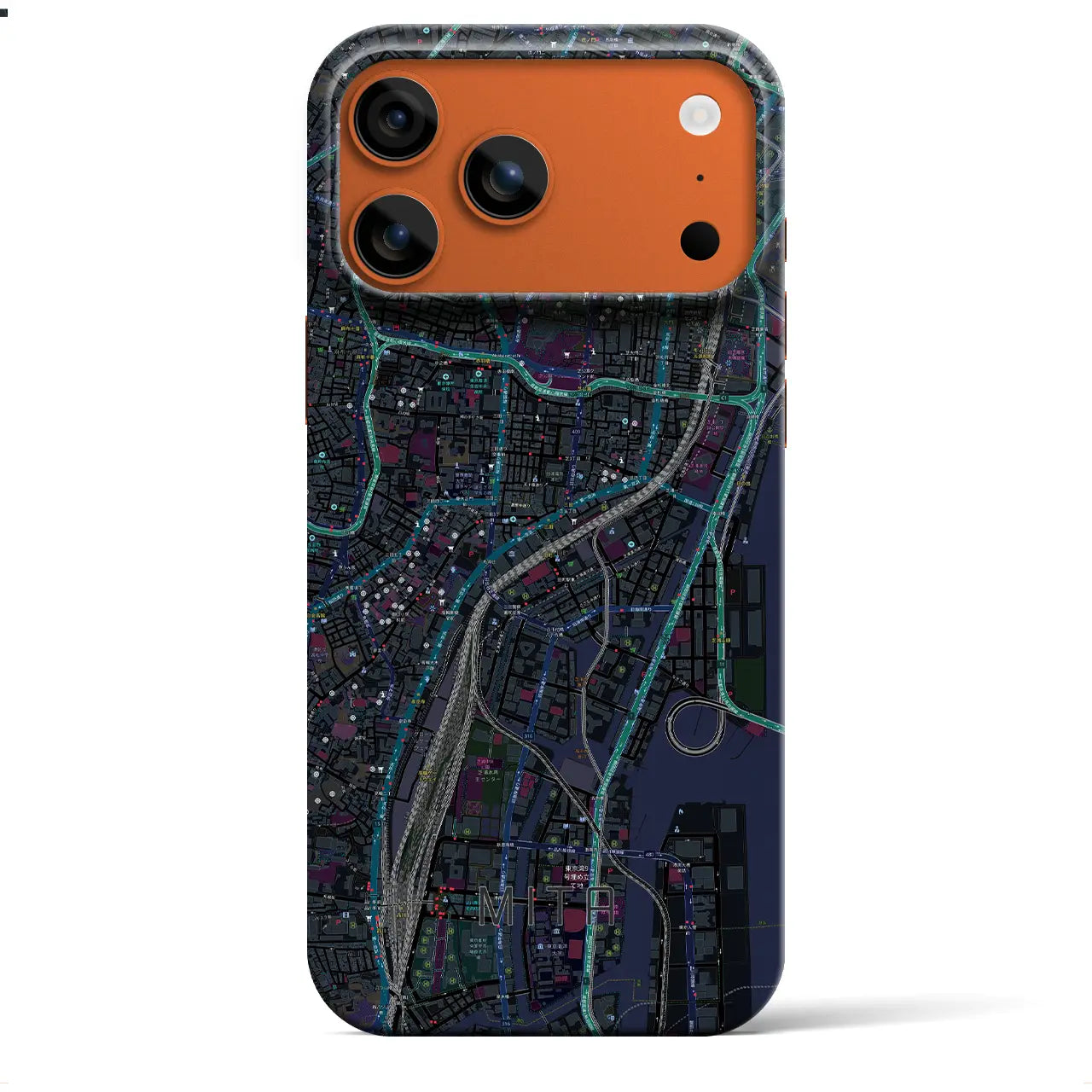 【三田(東京都)】地図柄iPhoneケース(バックカバータイプ)