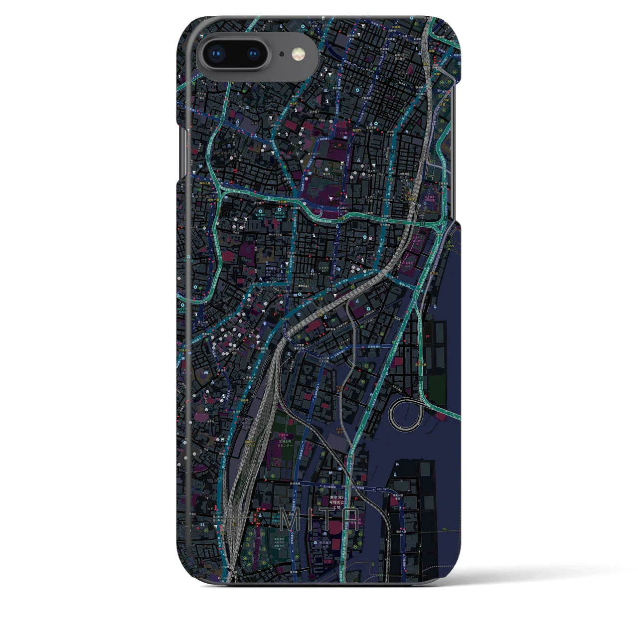 【三田(東京都)】地図柄iPhoneケース(バックカバータイプ)