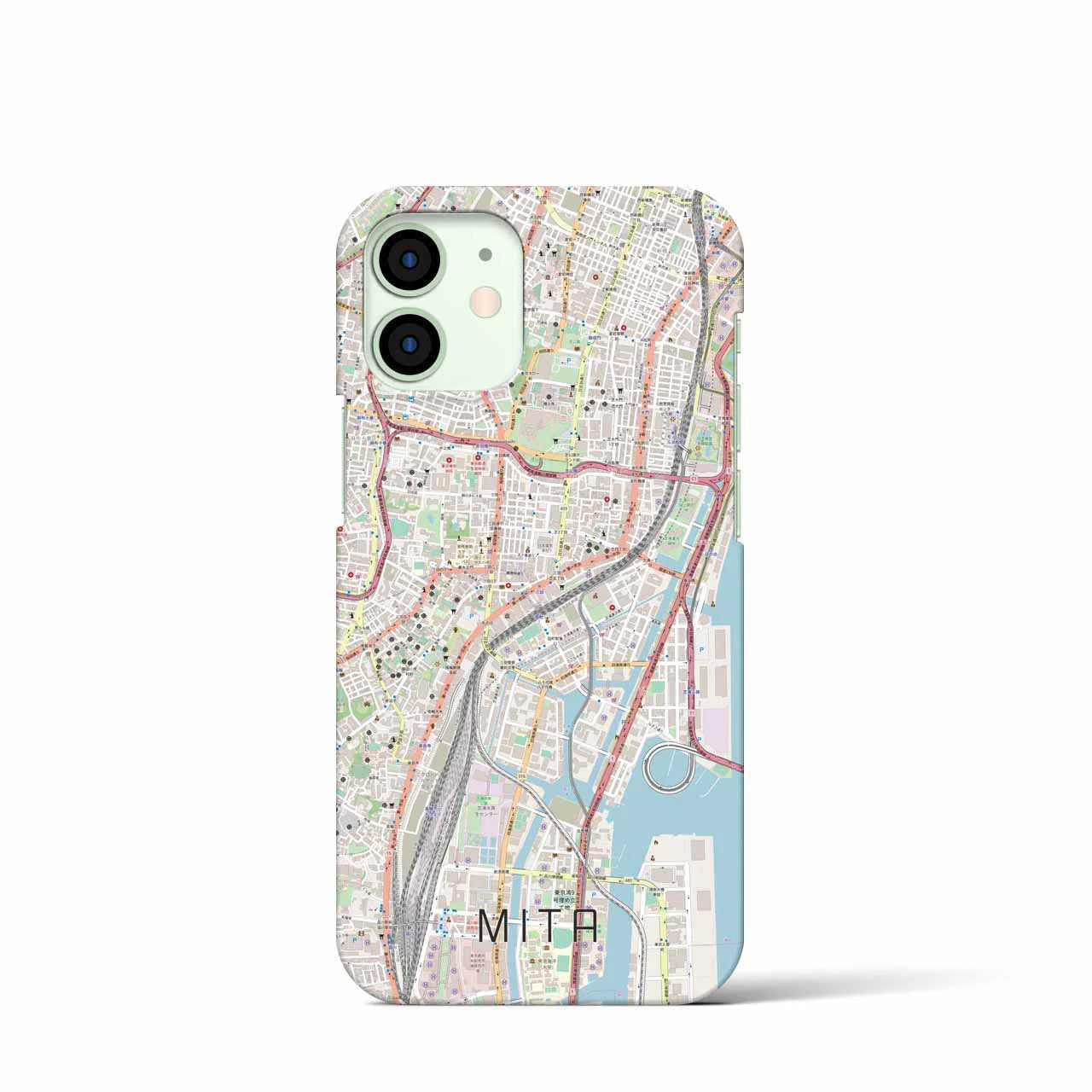 【三田(東京都)】地図柄iPhoneケース(バックカバータイプ)
