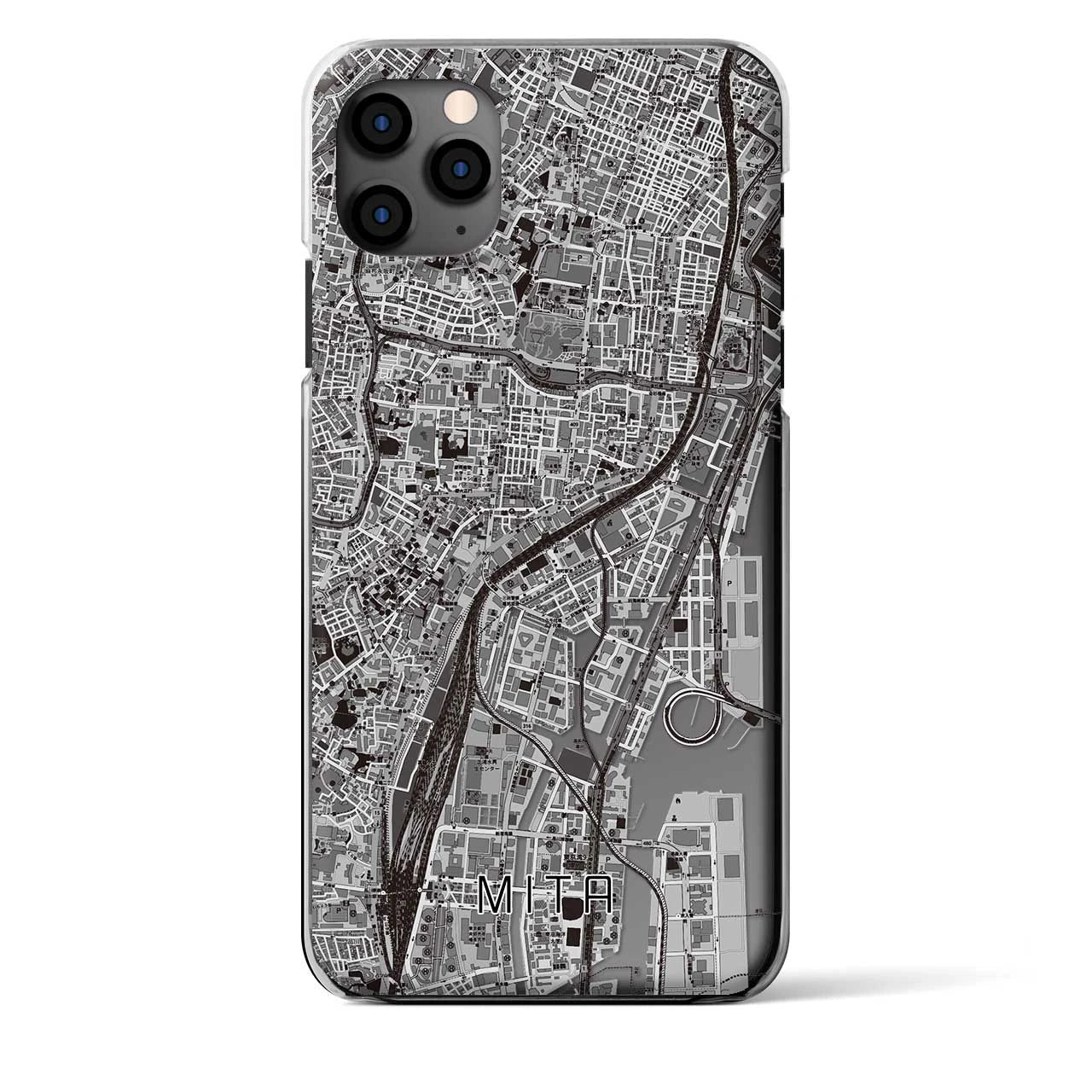 【三田(東京都)】地図柄iPhoneケース(クリアタイプ)