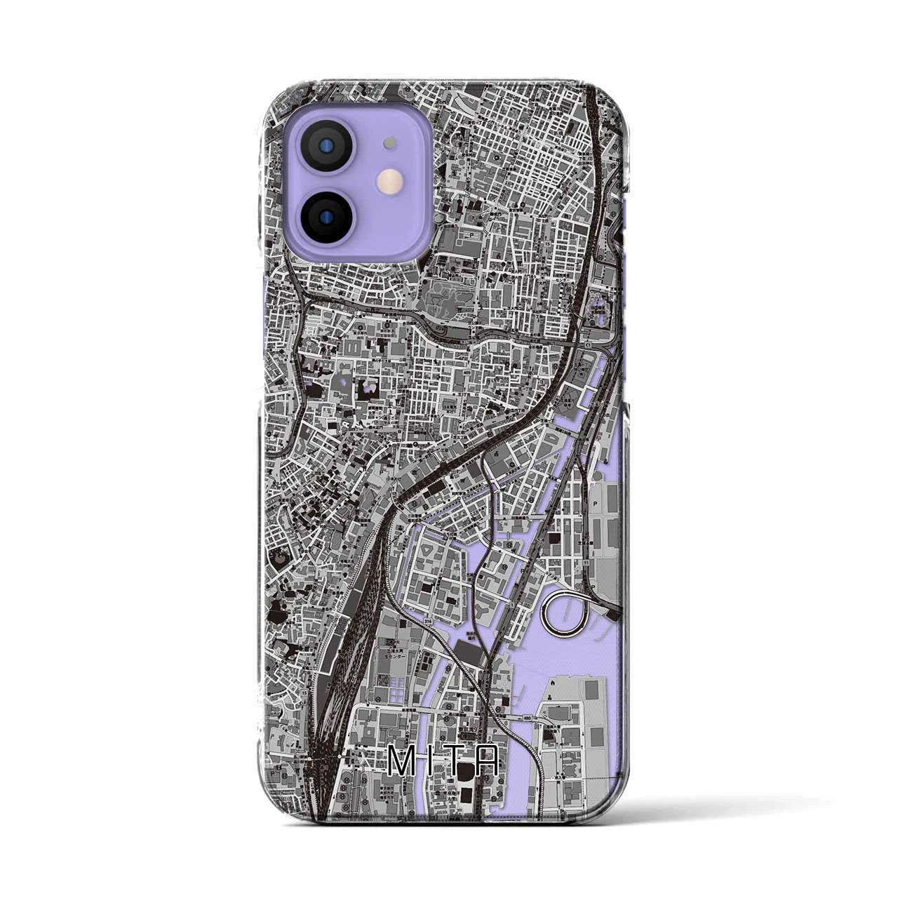 【三田(東京都)】地図柄iPhoneケース(クリアタイプ)
