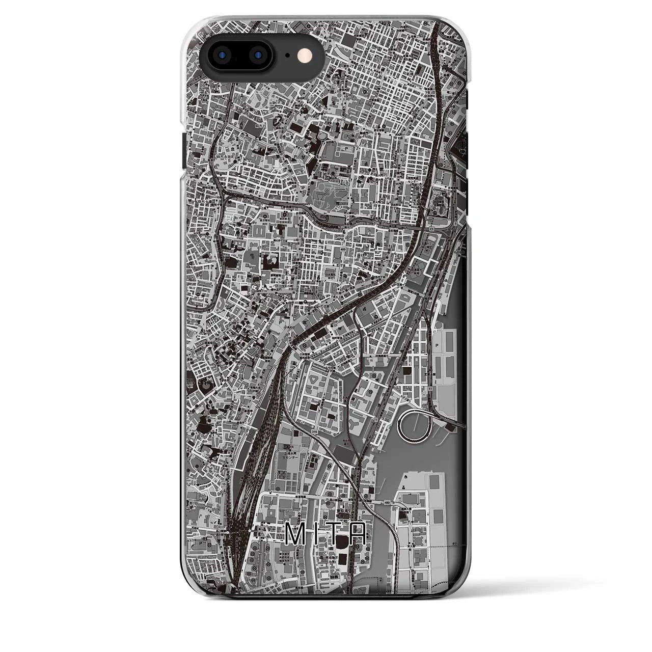 【三田(東京都)】地図柄iPhoneケース(クリアタイプ)