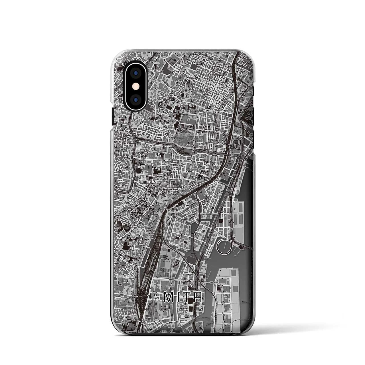 【三田(東京都)】地図柄iPhoneケース(クリアタイプ)