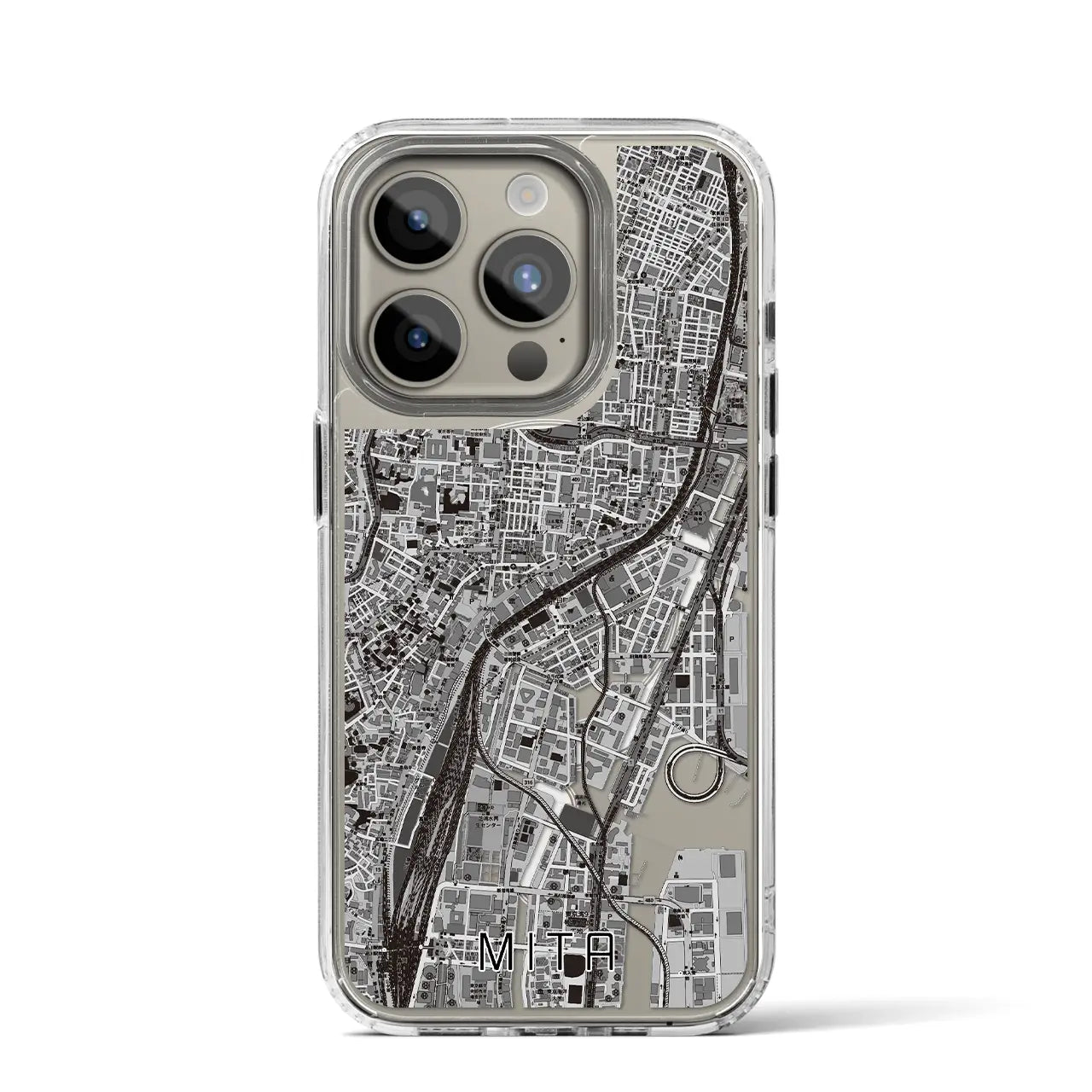 【三田(東京都)】地図柄iPhoneケース(MagSafeタイプ)