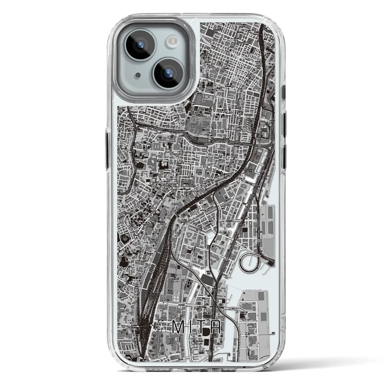 【三田(東京都)】地図柄iPhoneケース(MagSafeタイプ)