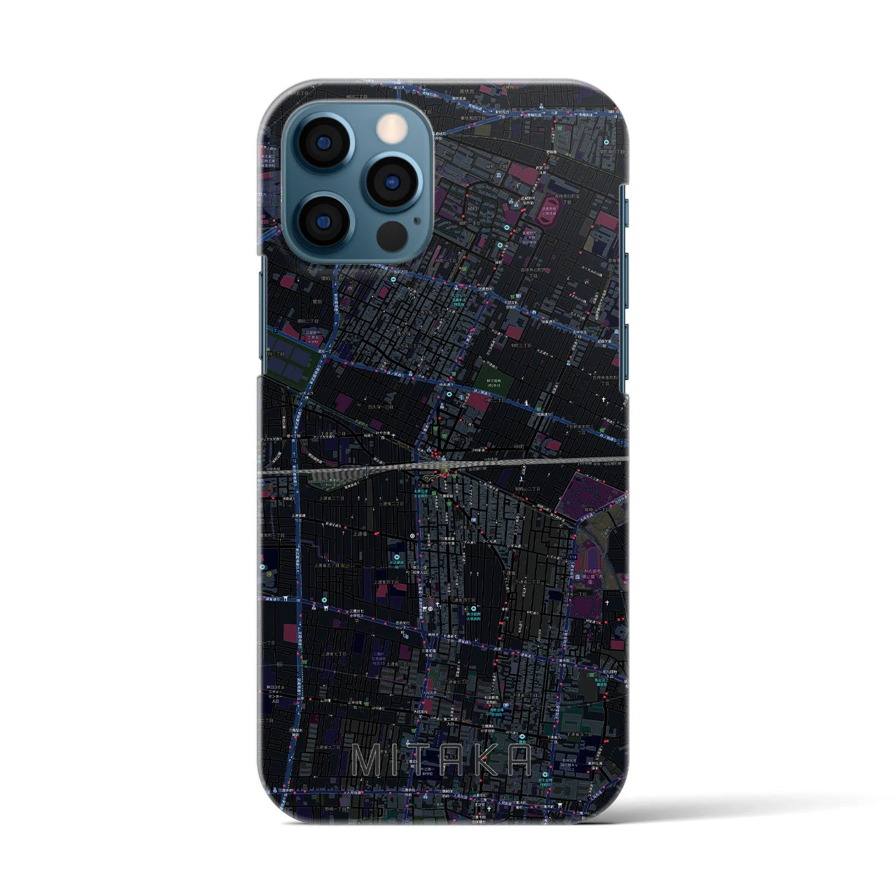 【三鷹(東京都)】地図柄iPhoneケース(バックカバータイプ)