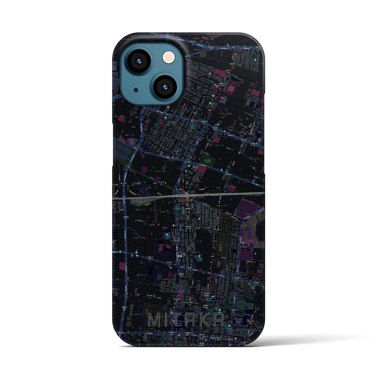 【三鷹(東京都)】地図柄iPhoneケース(バックカバータイプ)