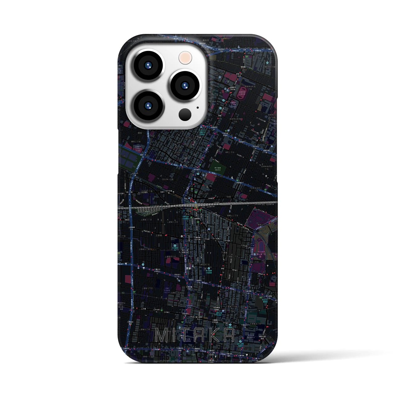 【三鷹(東京都)】地図柄iPhoneケース(バックカバータイプ)
