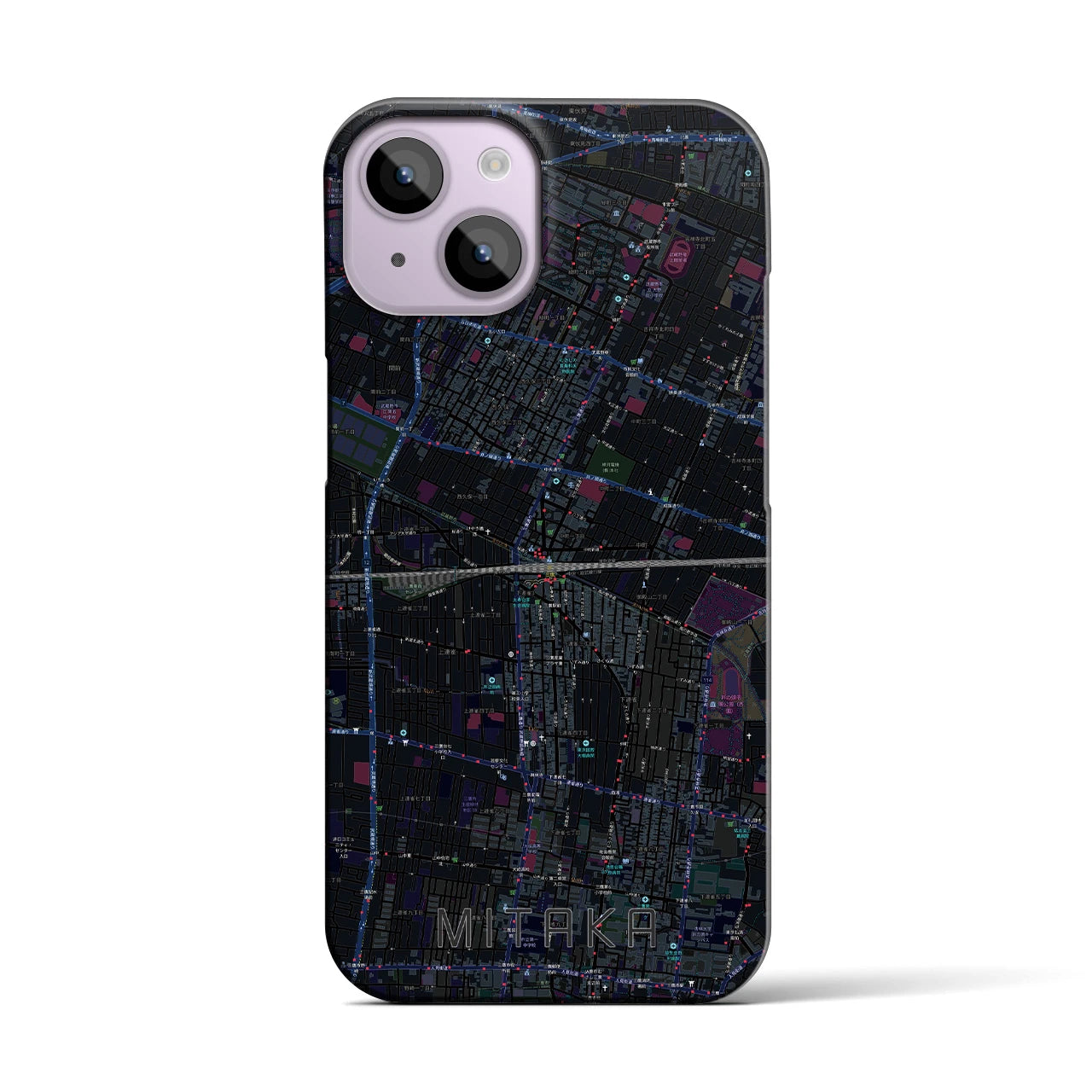 【三鷹(東京都)】地図柄iPhoneケース(バックカバータイプ)