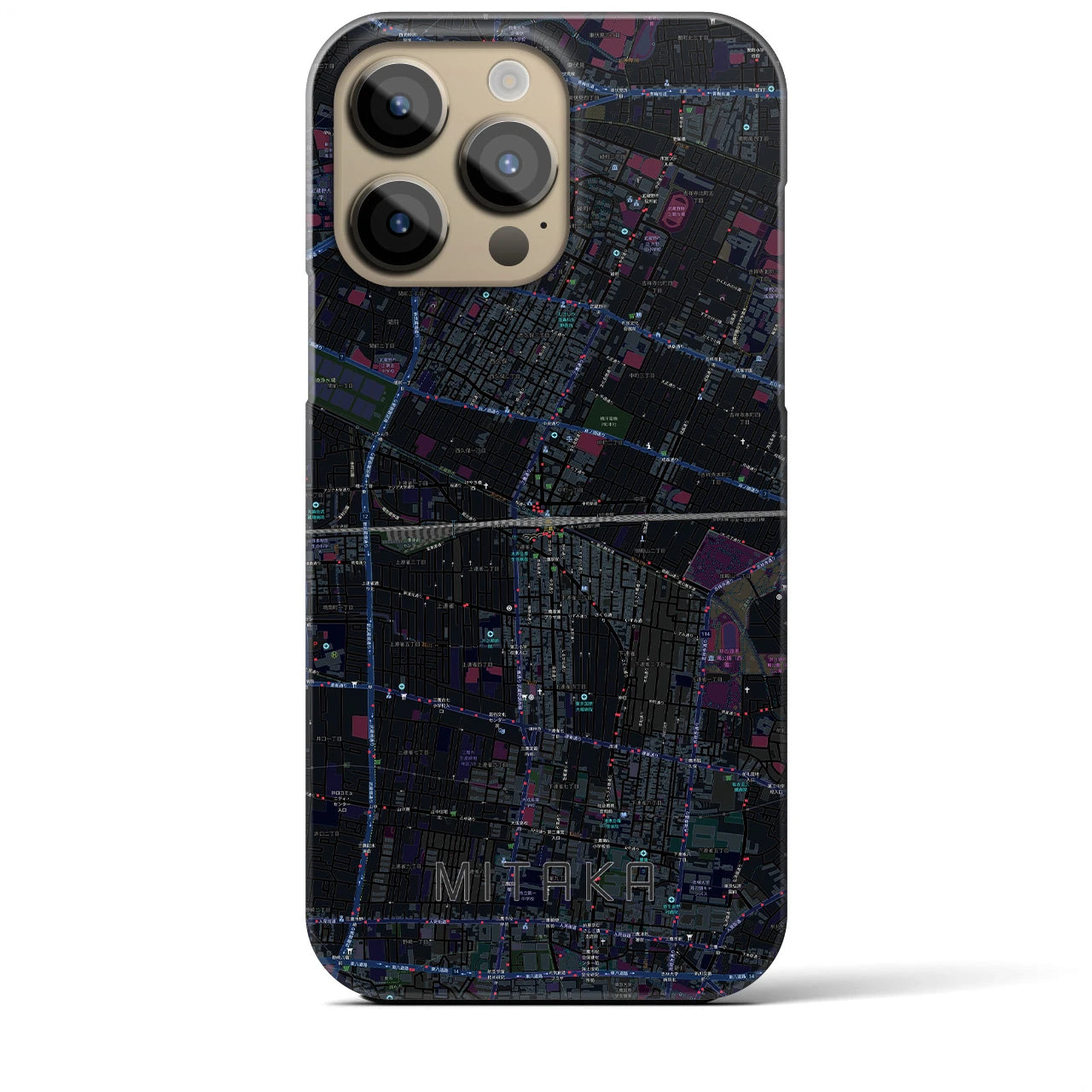 【三鷹(東京都)】地図柄iPhoneケース(バックカバータイプ)