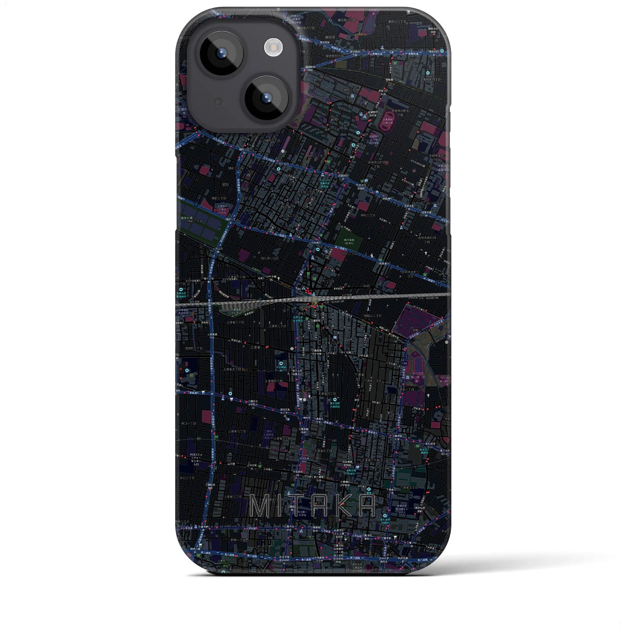 【三鷹(東京都)】地図柄iPhoneケース(バックカバータイプ)