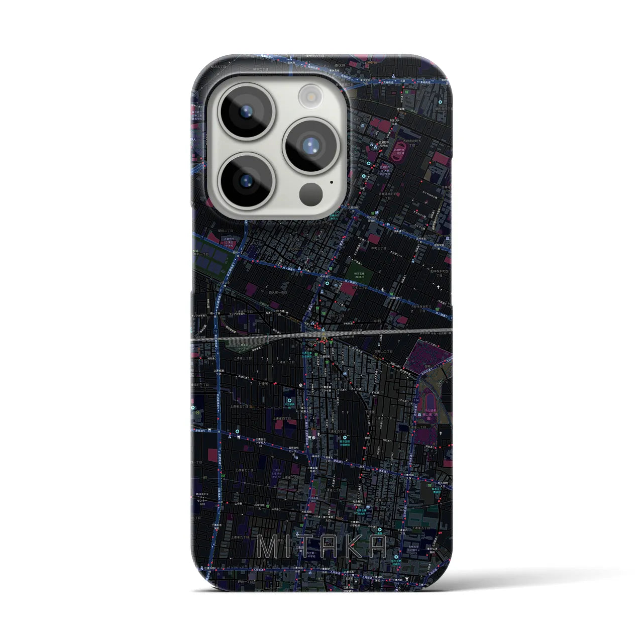 【三鷹(東京都)】地図柄iPhoneケース(バックカバータイプ)