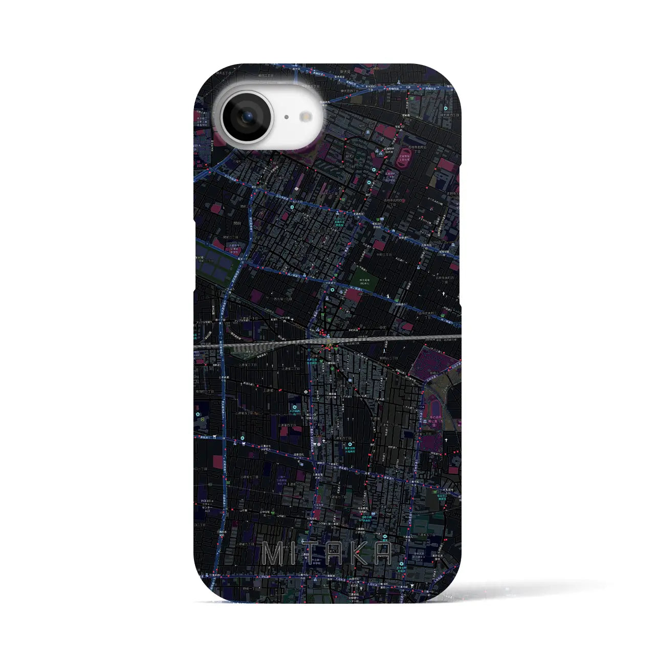 【三鷹(東京都)】地図柄iPhoneケース(バックカバータイプ)
