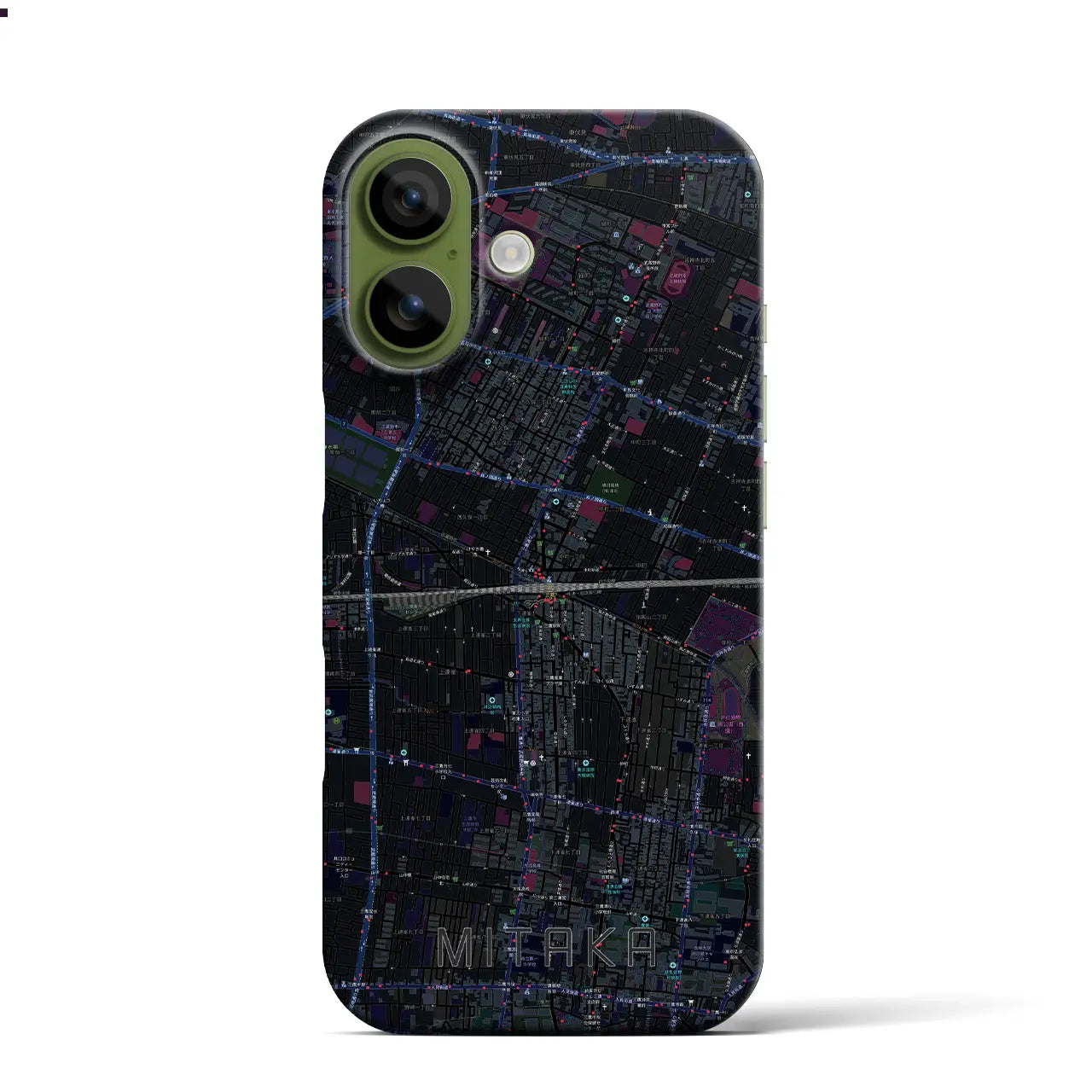 【三鷹(東京都)】地図柄iPhoneケース(バックカバータイプ)